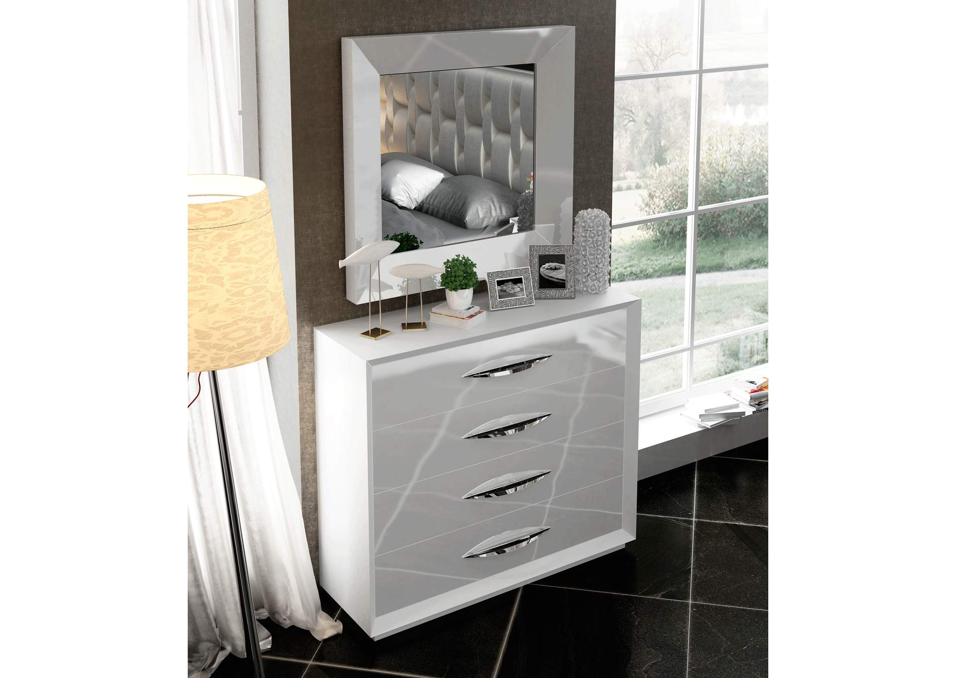 Carmen Single Dresser White SET image 4