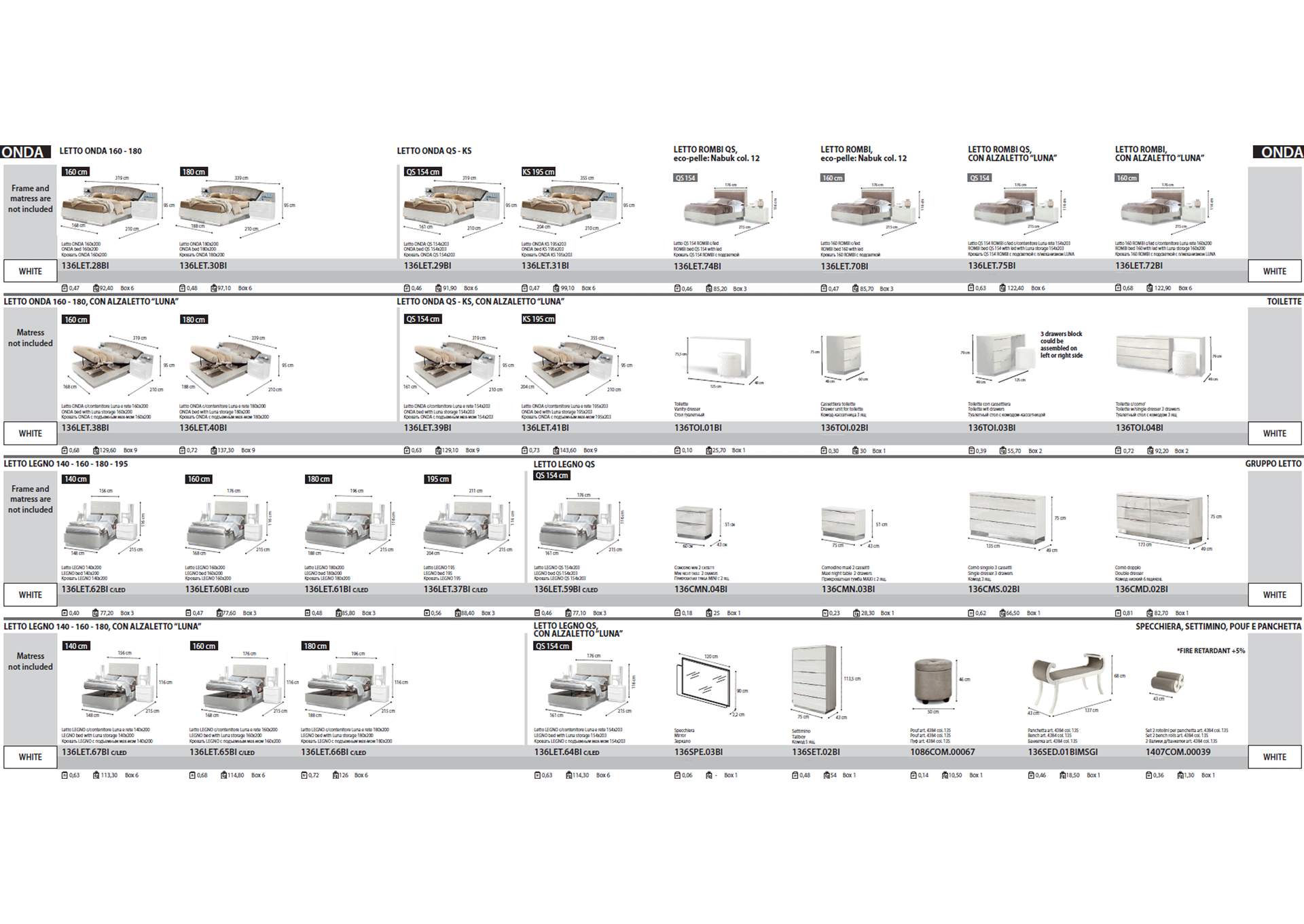 Onda Legno White Bedroom SET image 5