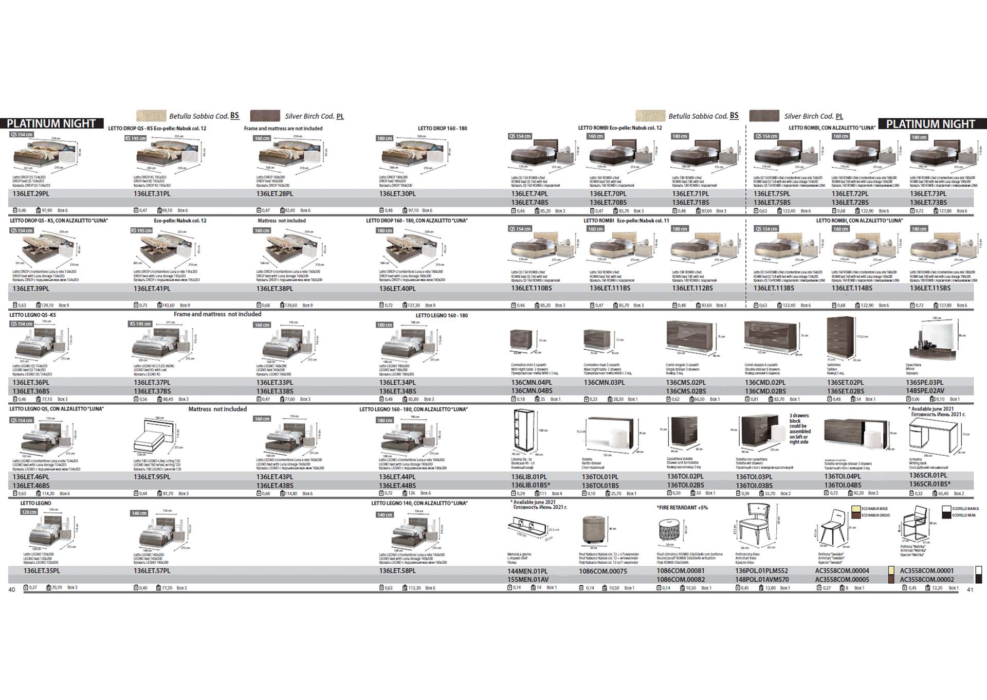 Platinum Legno Bedroom Silver Birch SET image 11