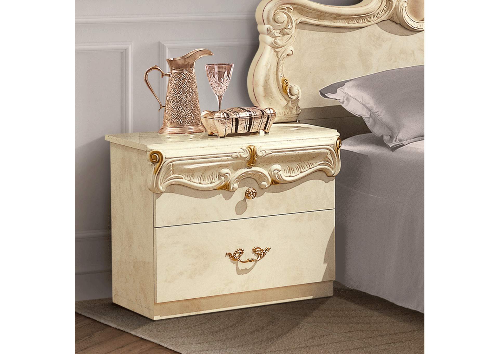 Barocco Ivory Nightstand SET image 3