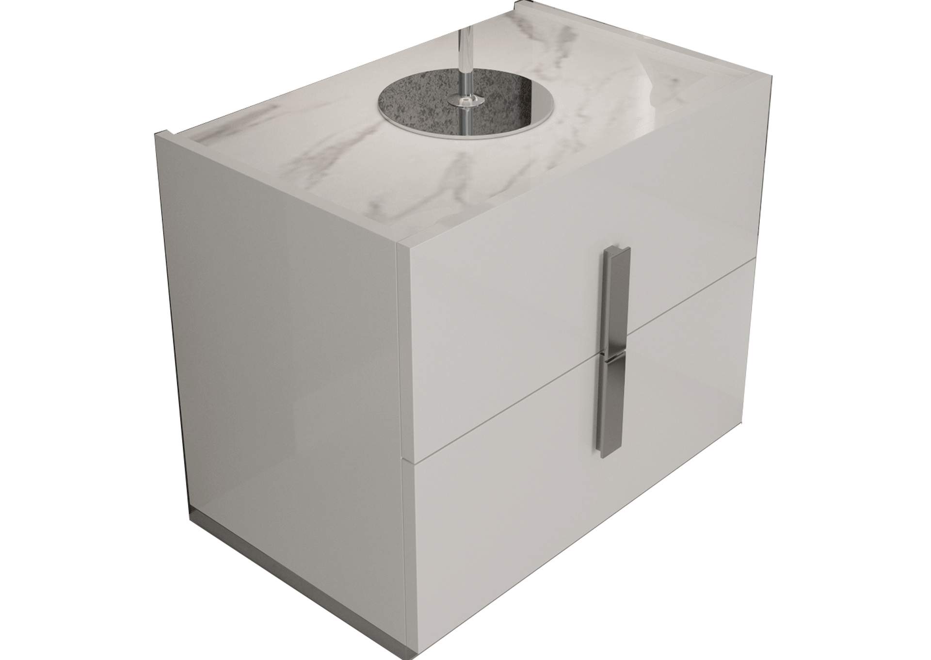 Carrara Nightstand White SET image 1