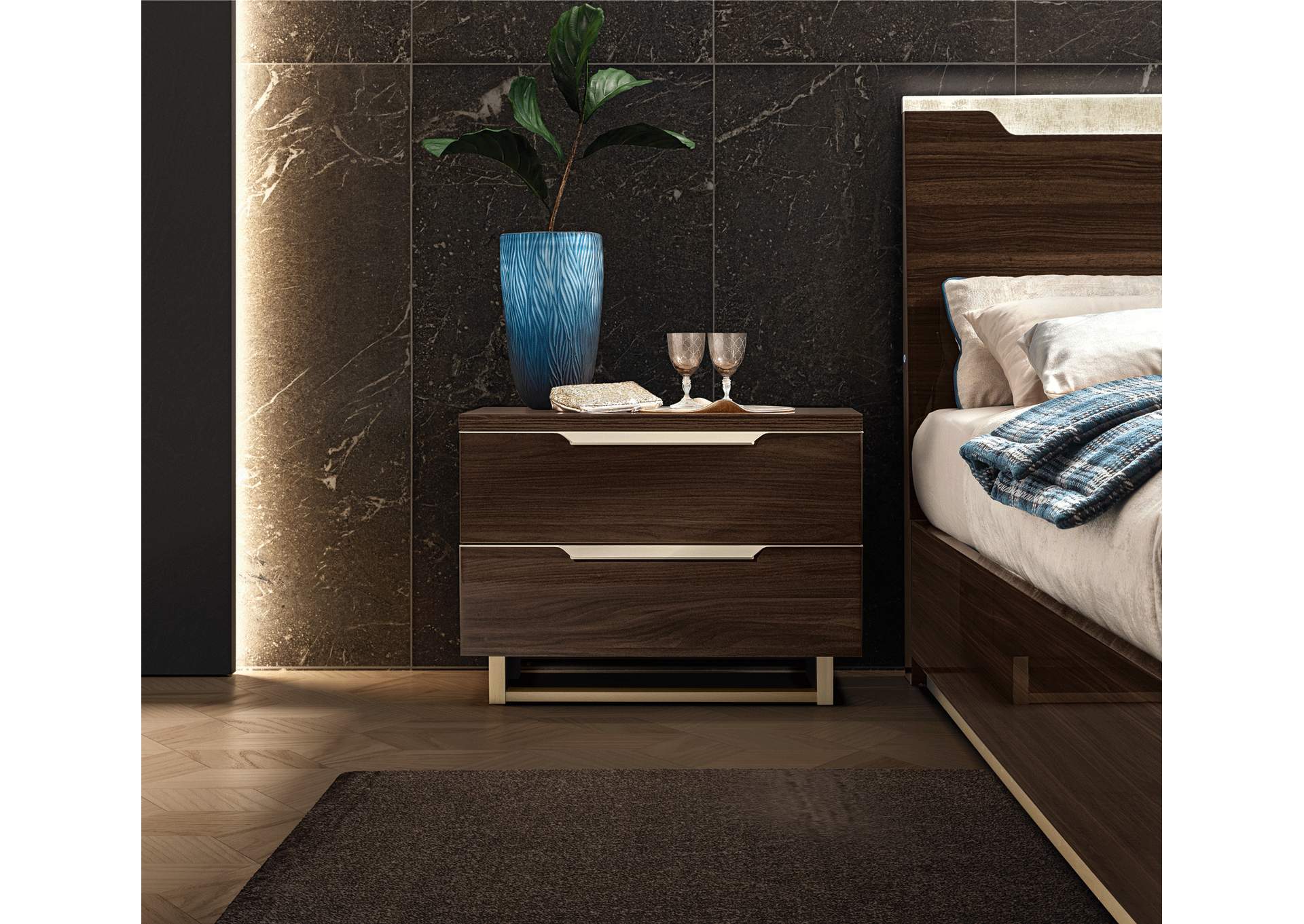 Smart Nightstand Walnut SET image 3