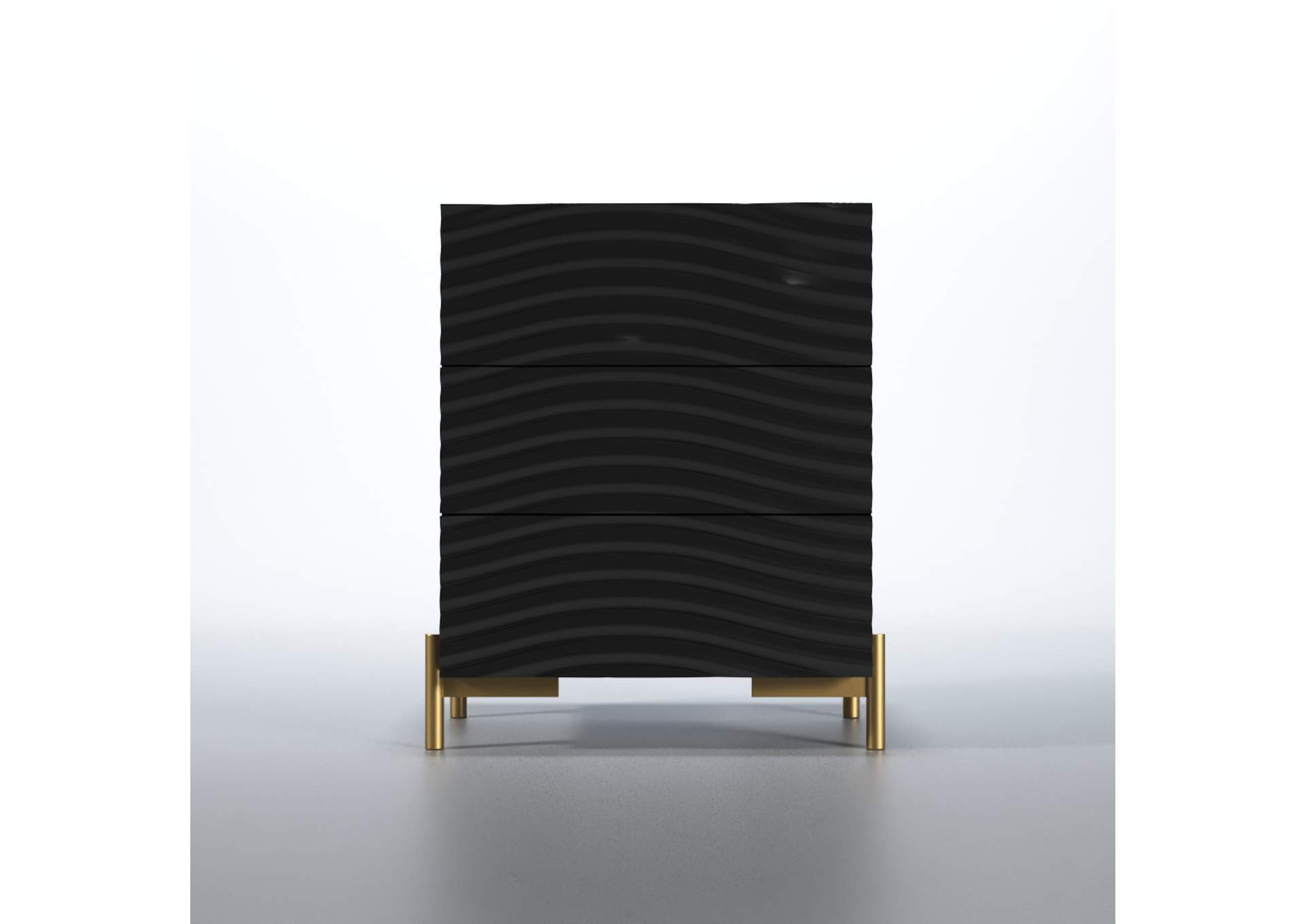 Wave Nightstand Dark Grey SET image 3