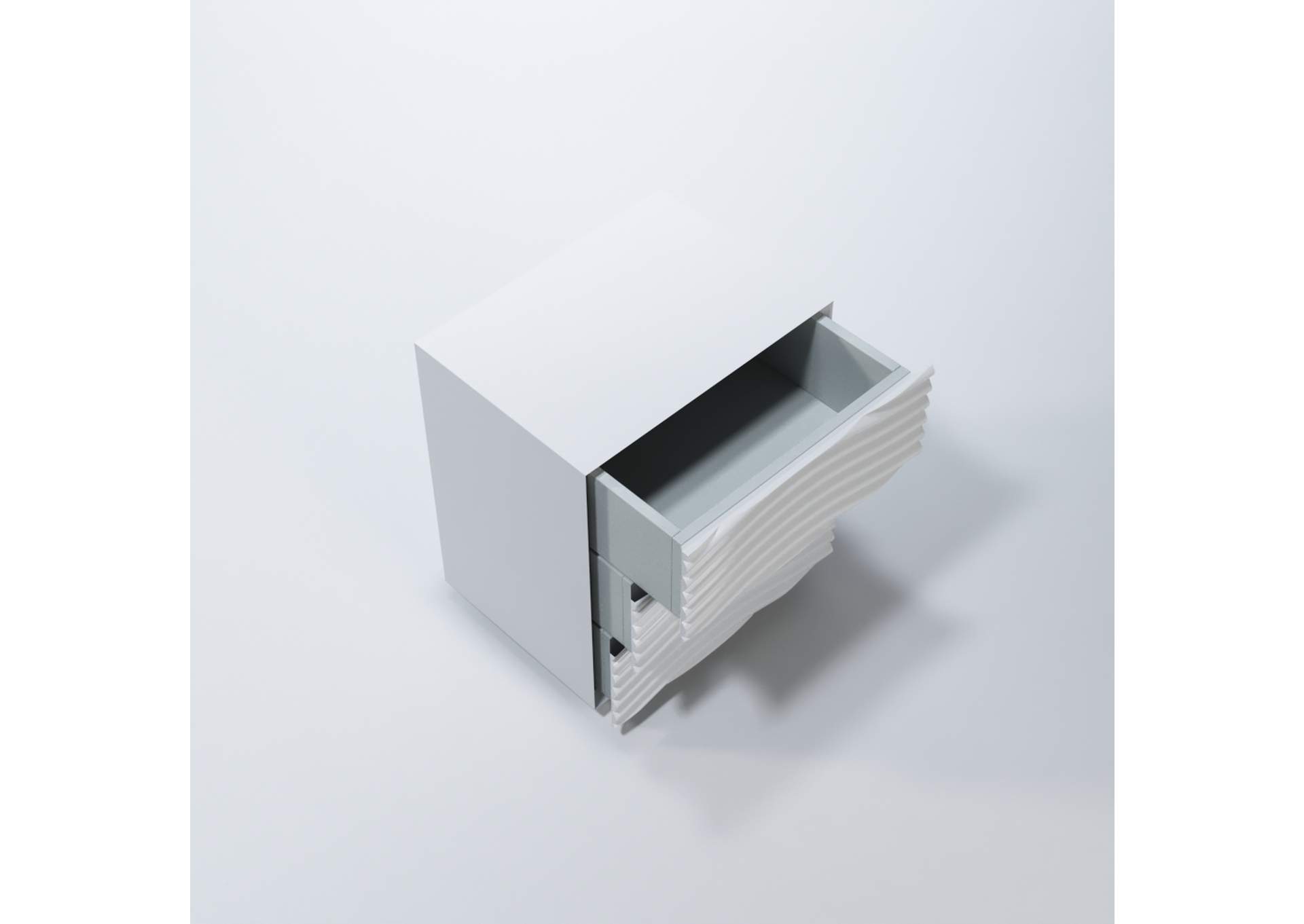 Wave Nightstand White SET image 4