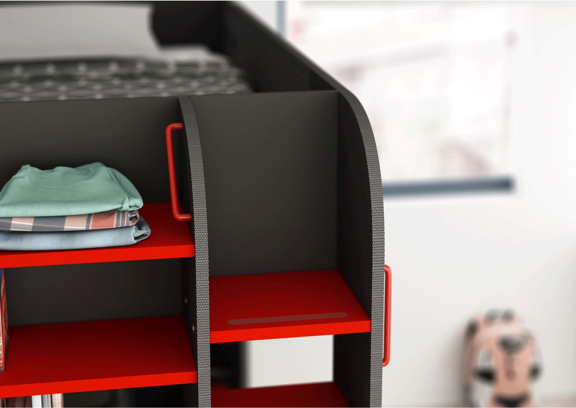 Gamer Bed Red & Black SET image 7