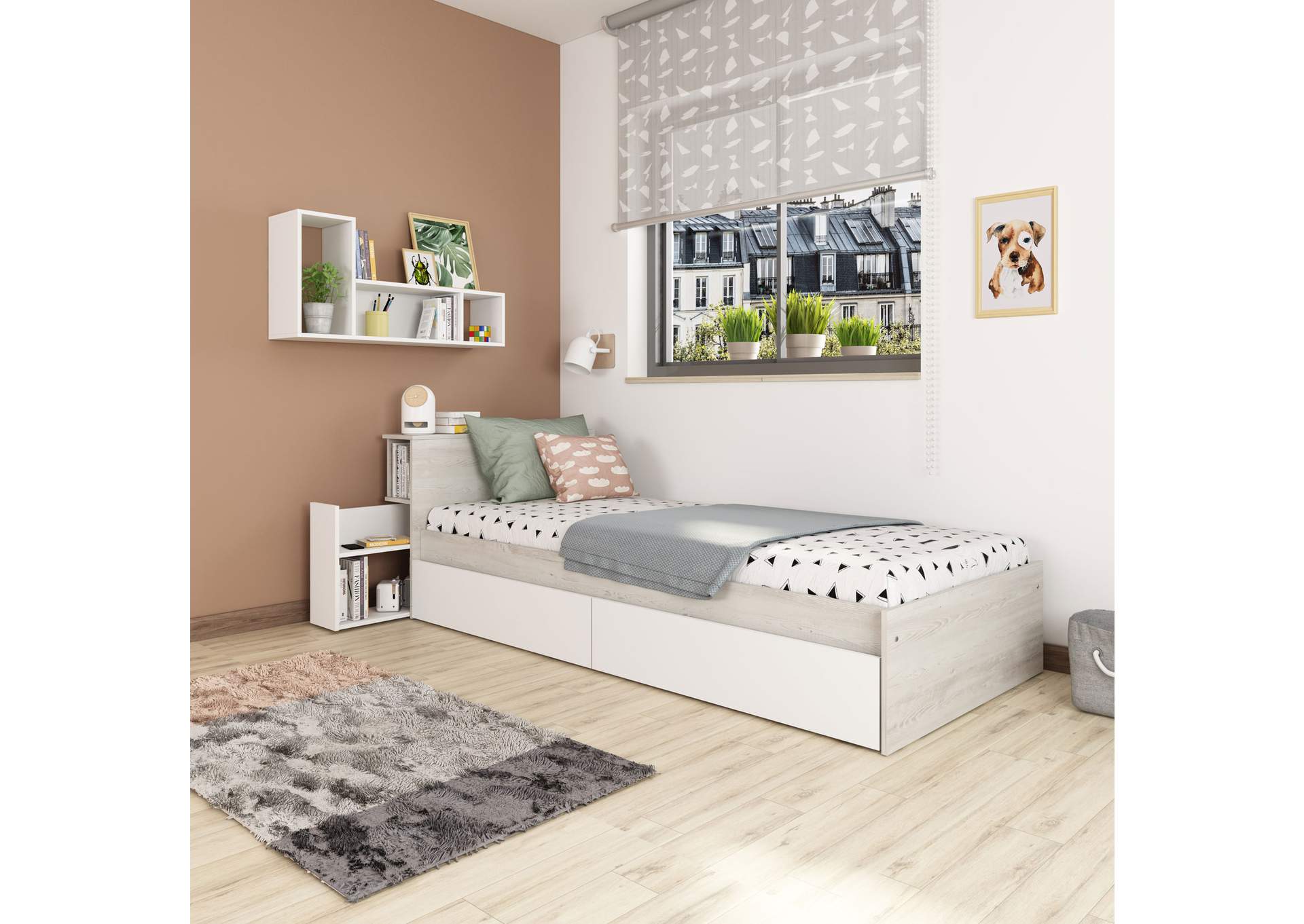 Jazz Kids Bedroom Oak White SET image 6