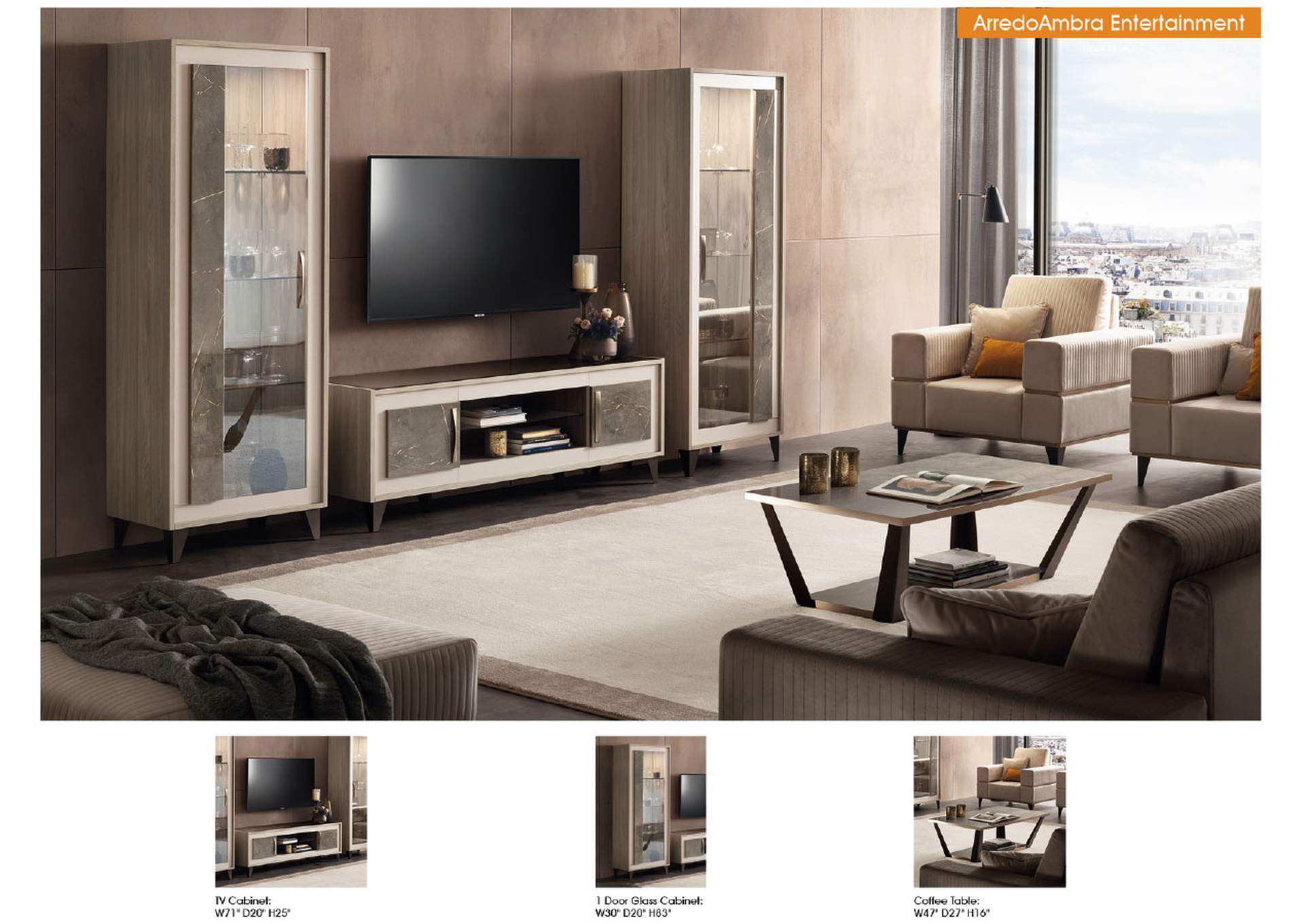 Arredoambra Entertainment Center By Arredo Classic, Italy SET image 6