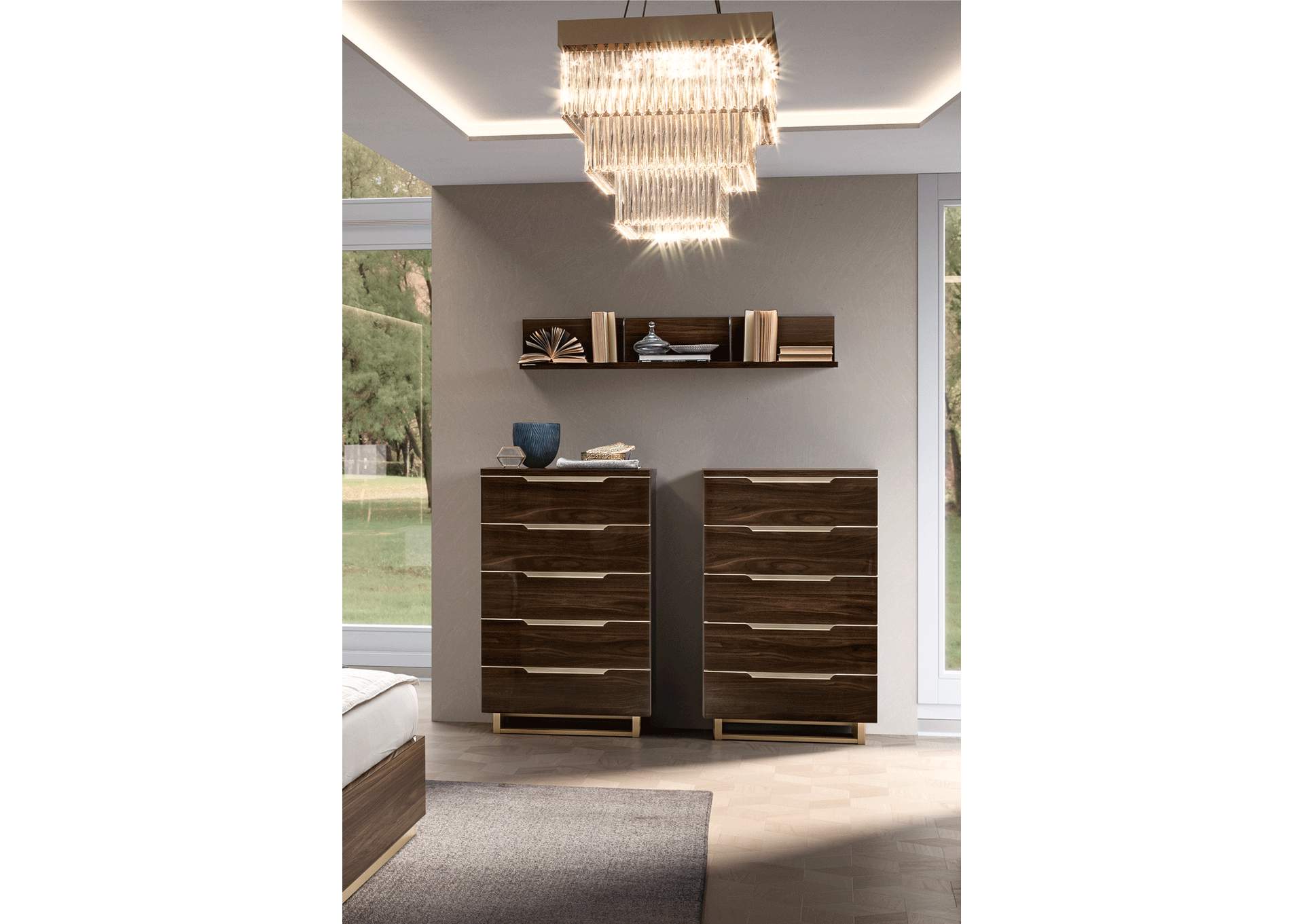 Smart Bedroom Walnut By Camel Group Italy SET image 6