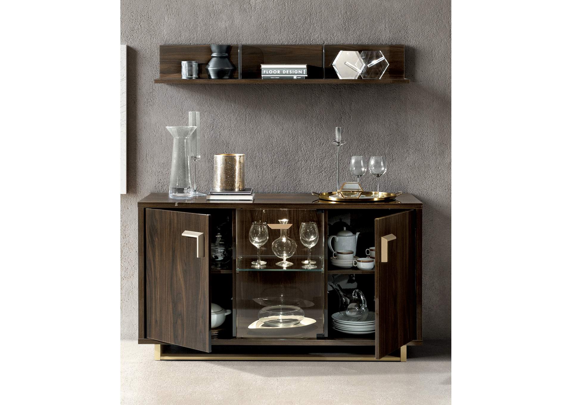 Volare 4 Door Buffet with Mirror SET image 8