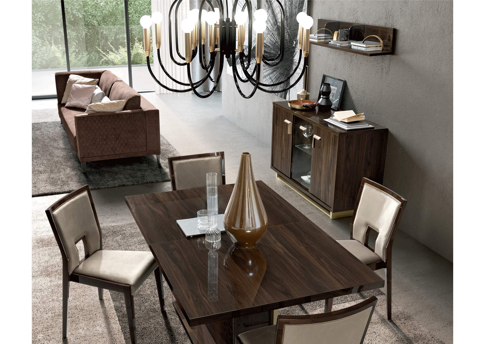 Volare 4 Door Buffet with Mirror SET image 3