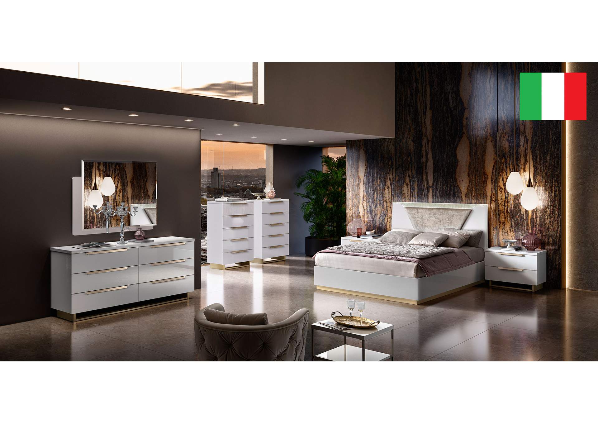 Smart Bedroom White By Camel Group Italy SET image 1