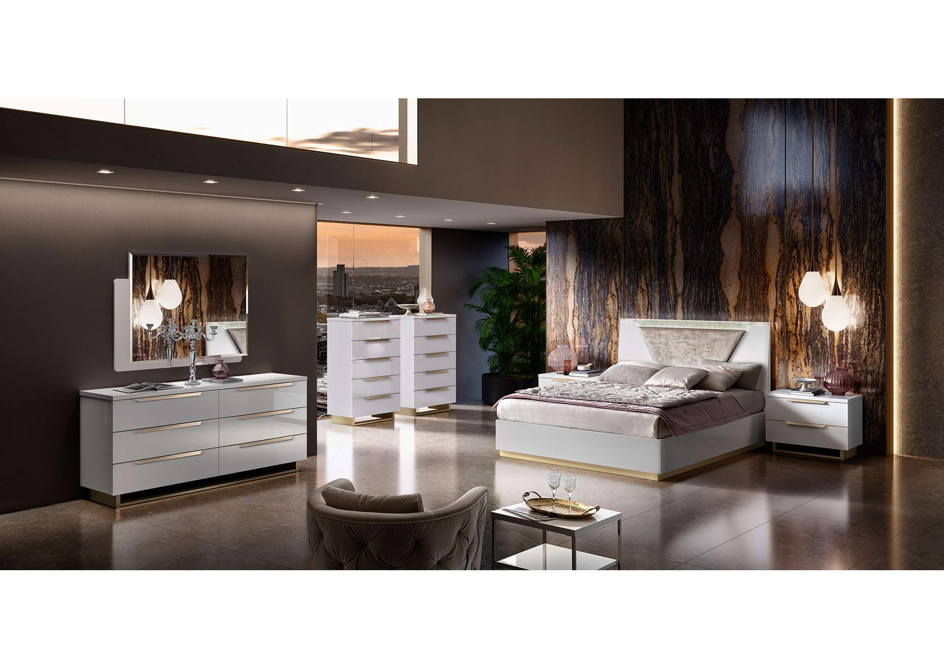 Smart Bedroom White By Camel Group Italy SET image 8