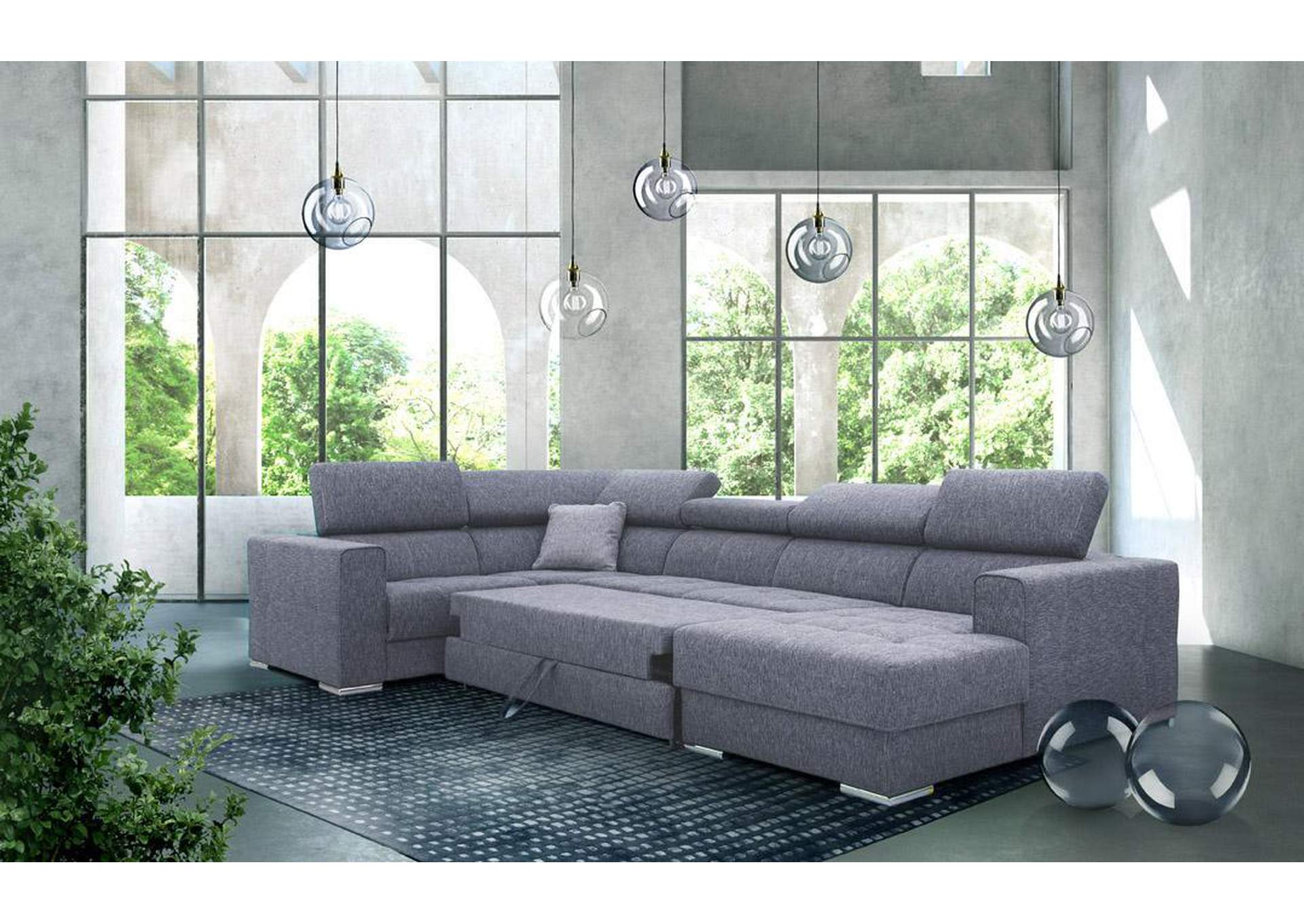 Quartz Sectional Right with Electric Recliner And Bed SET image 5