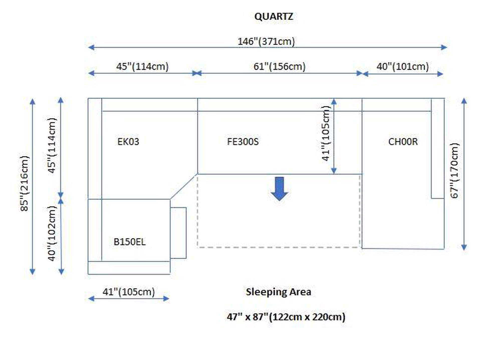 Quartz Sectional Right with Electric Recliner And Bed SET image 4