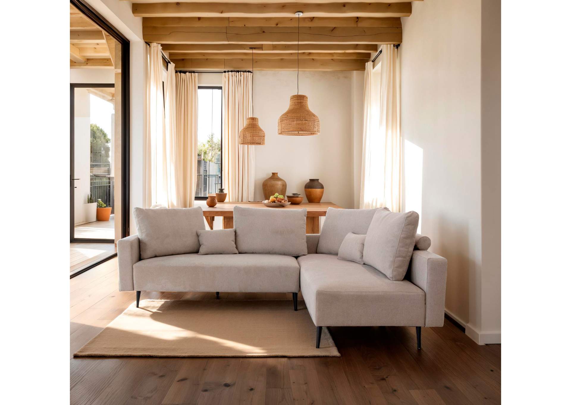 Redford Sectional Beige SET image 3