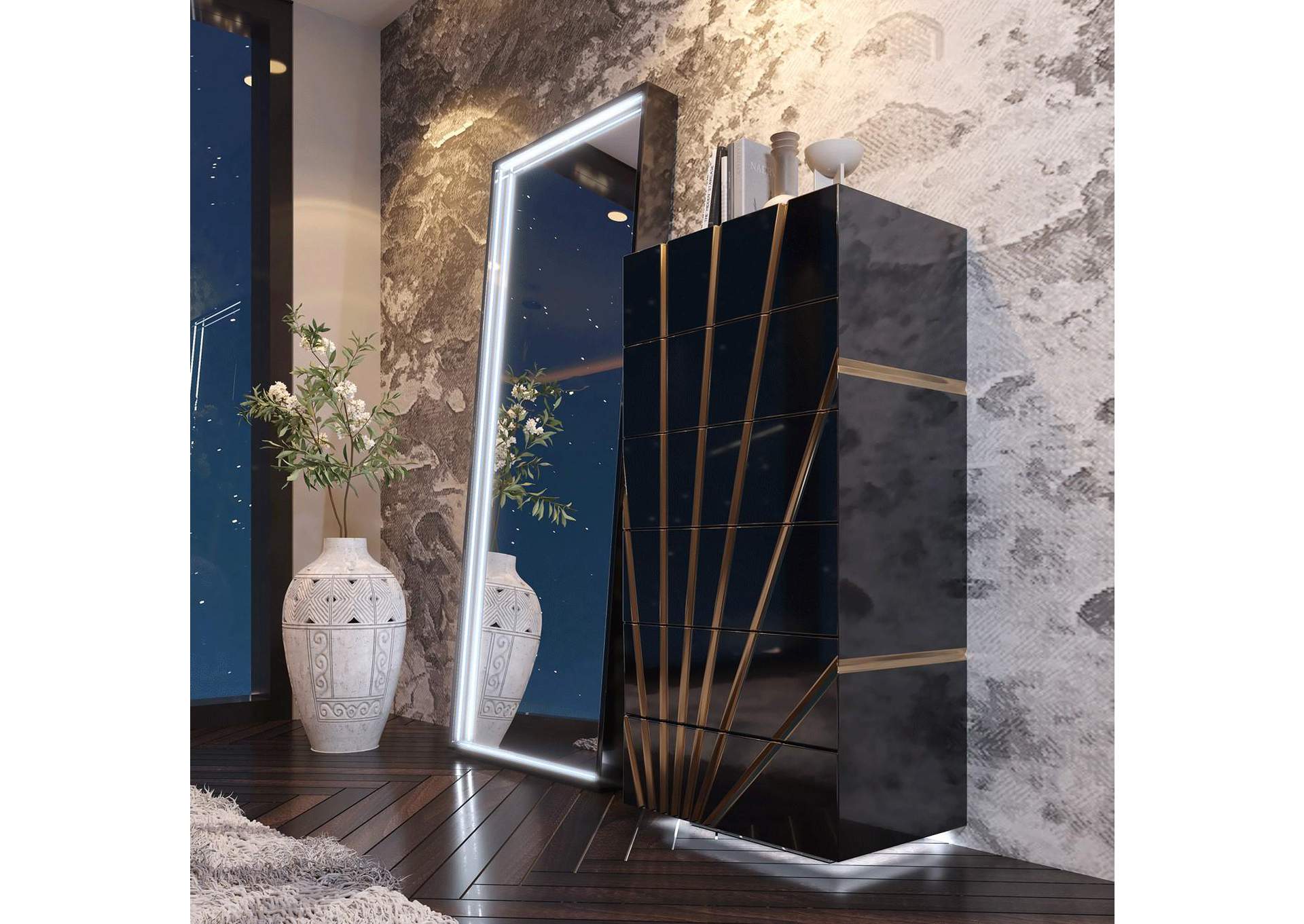 Oro Black Bedroom SET image 6