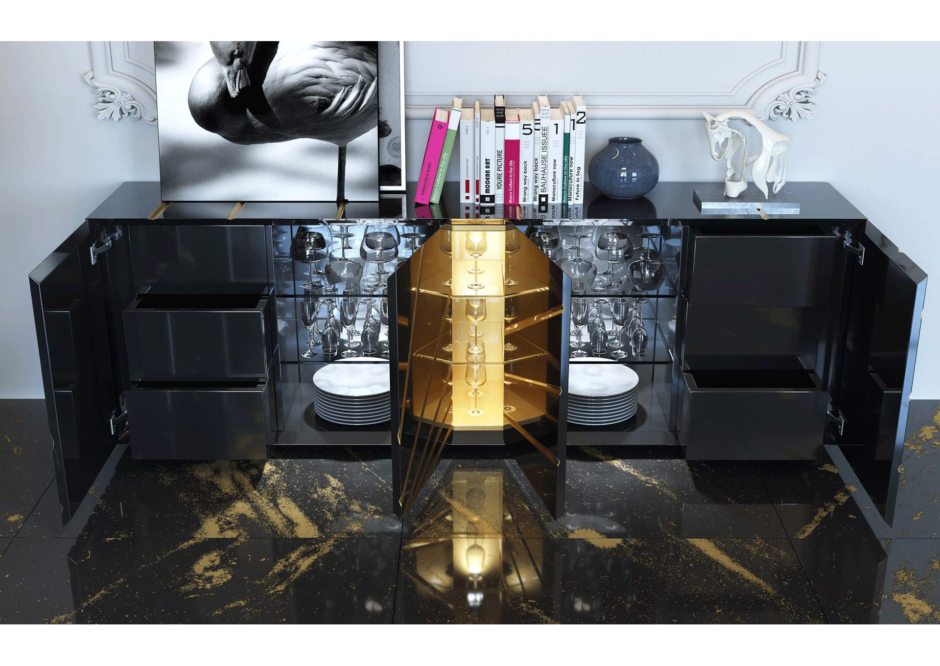 Oro Black Dining Room SET image 3