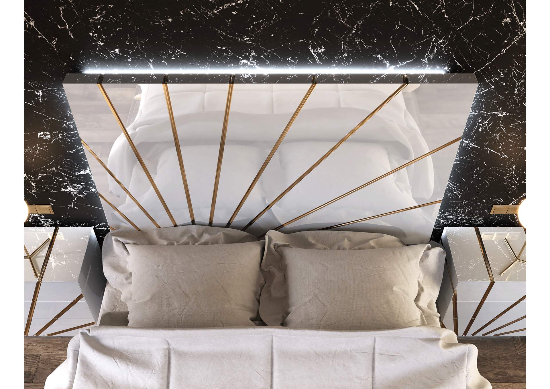 Oro White Bedroom SET image 7