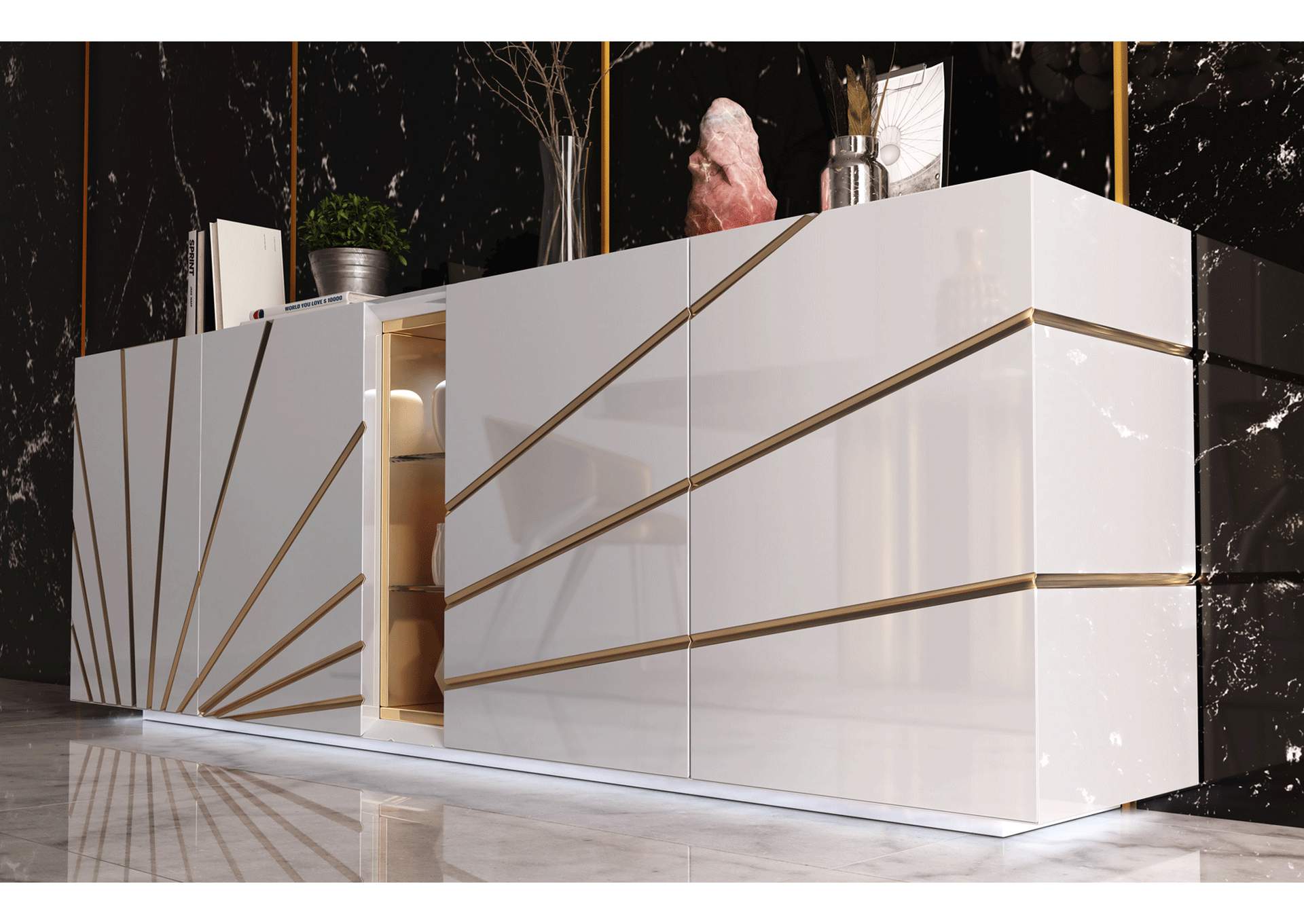 Oro White Dining Room SET image 4