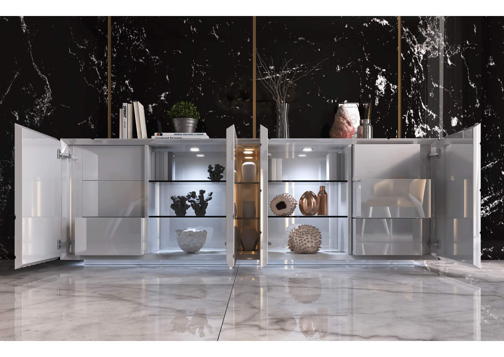 Oro White Dining Room SET image 3