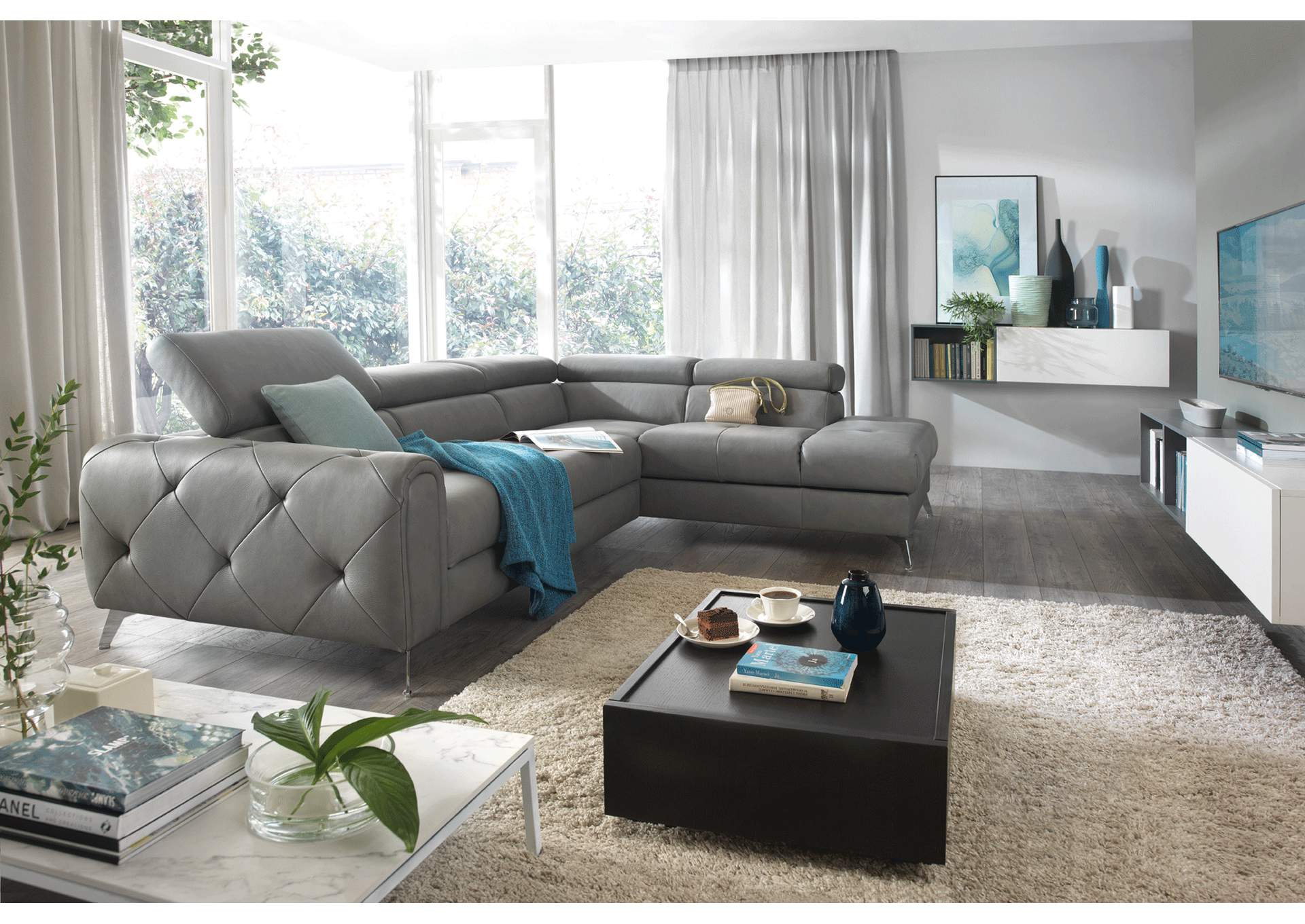 Camelia Sectional with Bed And Storage SET image 1