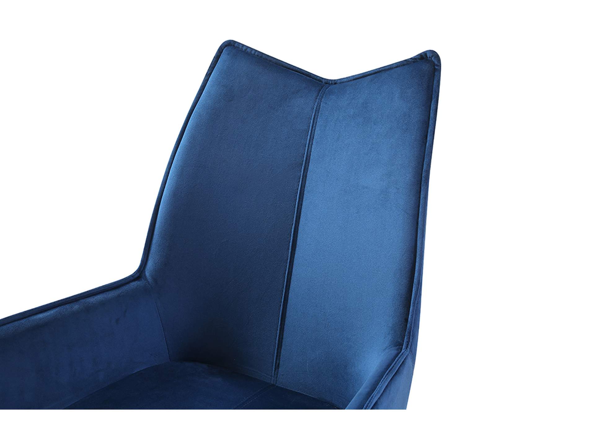 1218 Swivel Dining Chair Navy Blue Fabric SET image 7