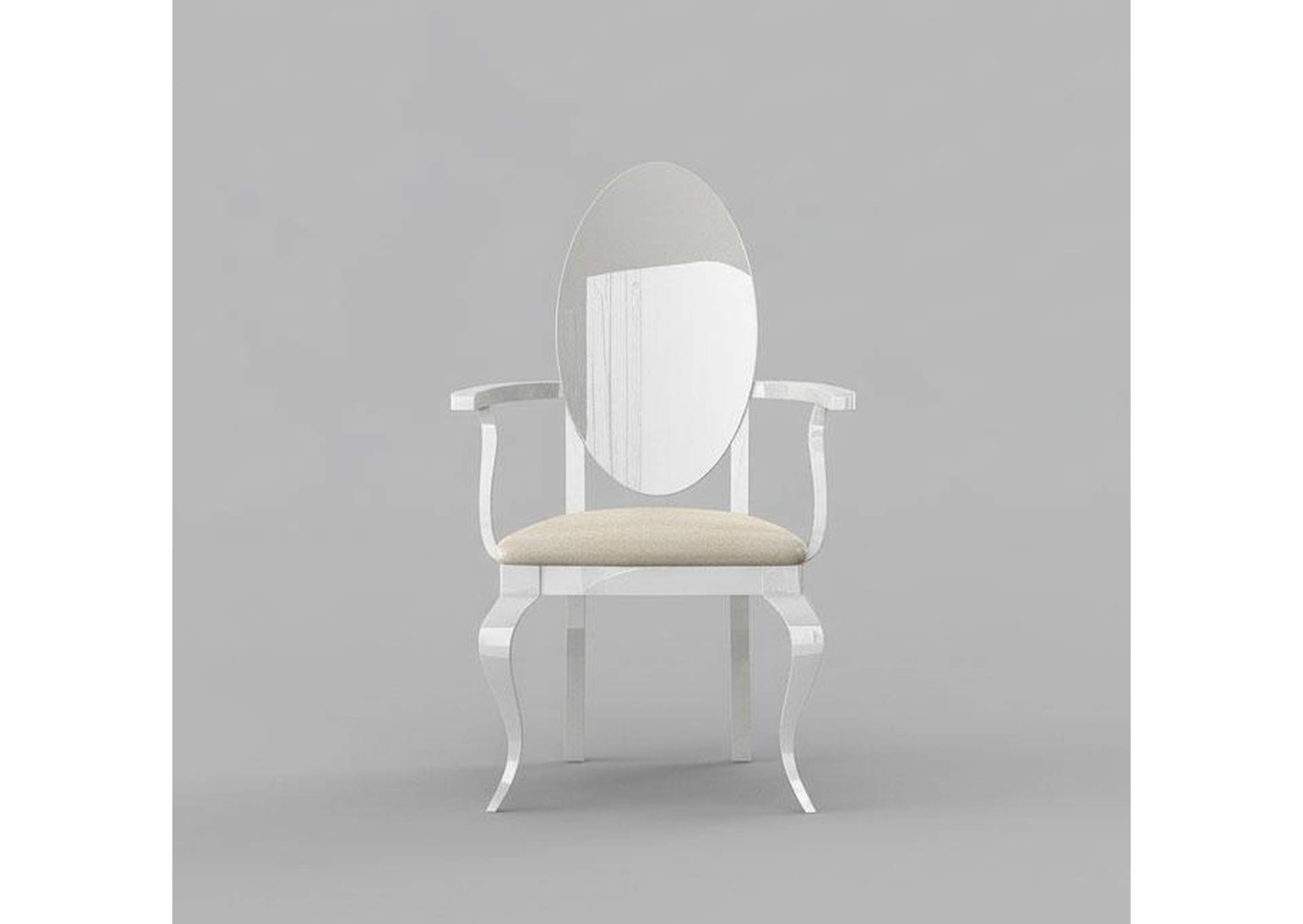 Carmen White Armchair image 1