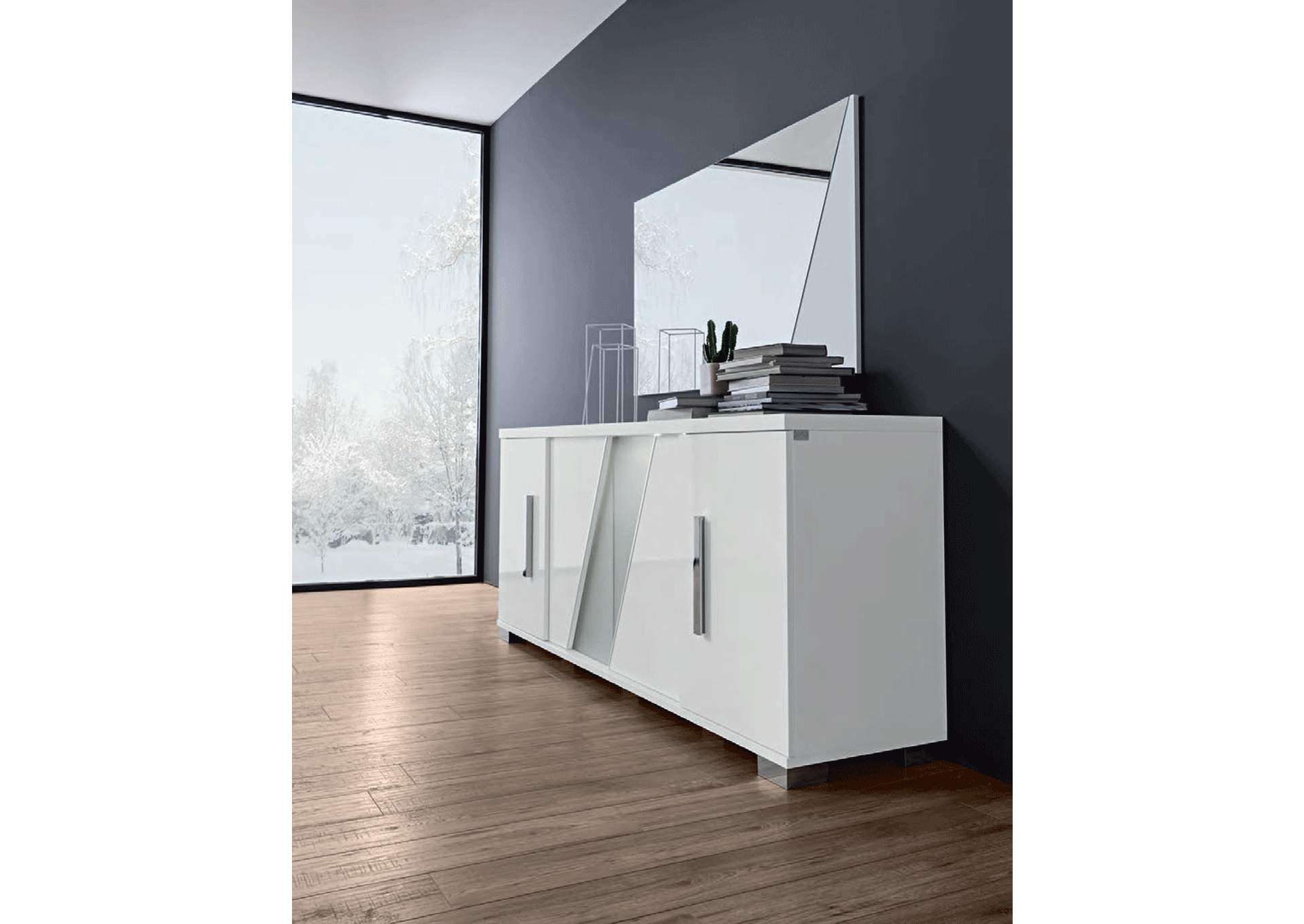 Lisa 4 Door Buffet with Mirror SET image 4