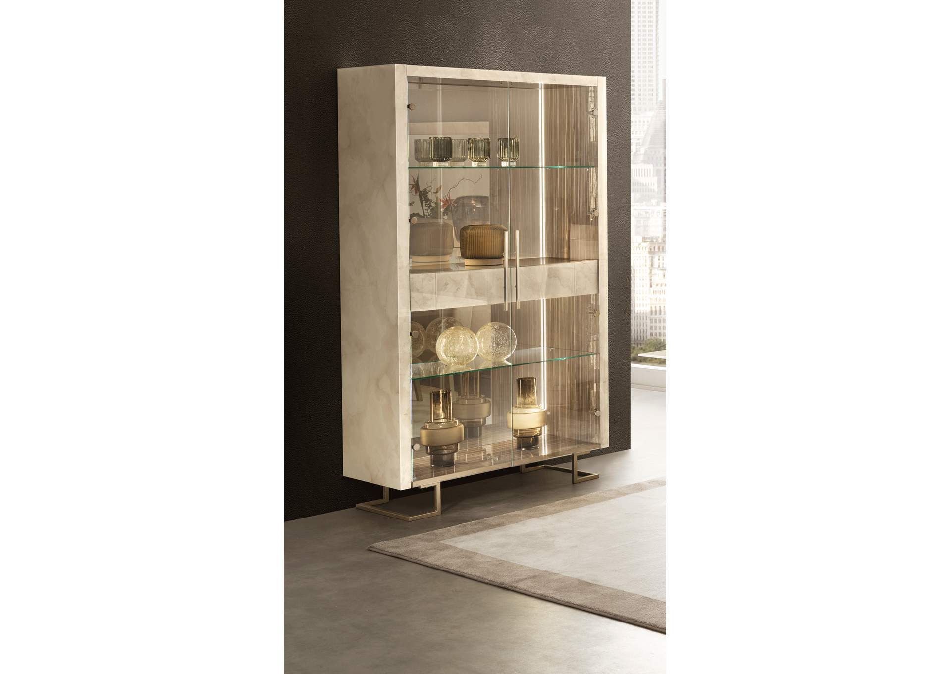 Luce 2 Door Cabinet with Drawer SET image 1