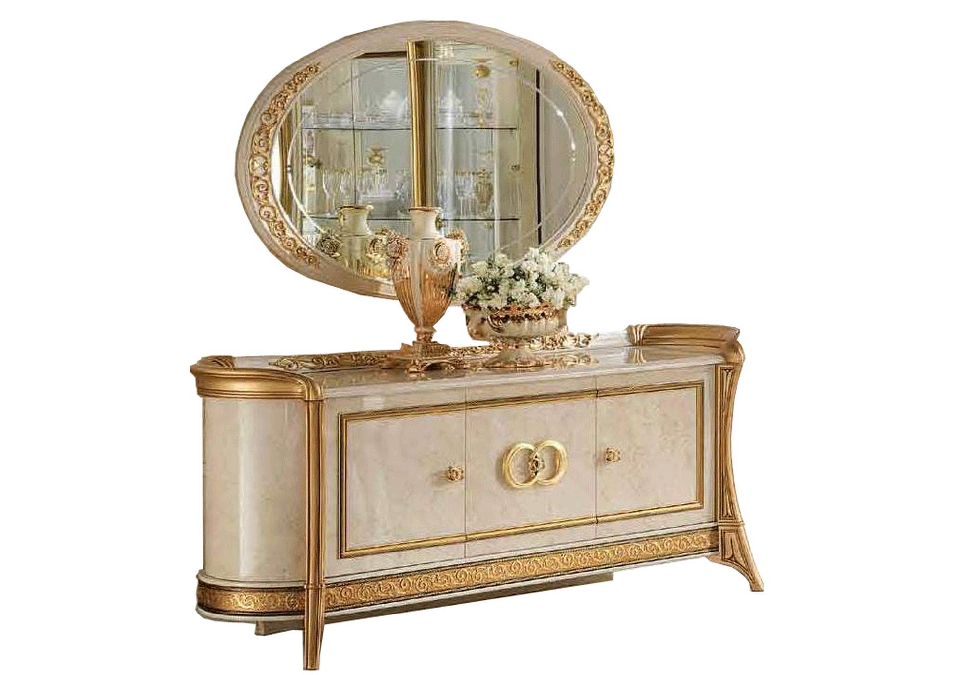 Melodia 3 Door Buffet with Mirror SET image 1