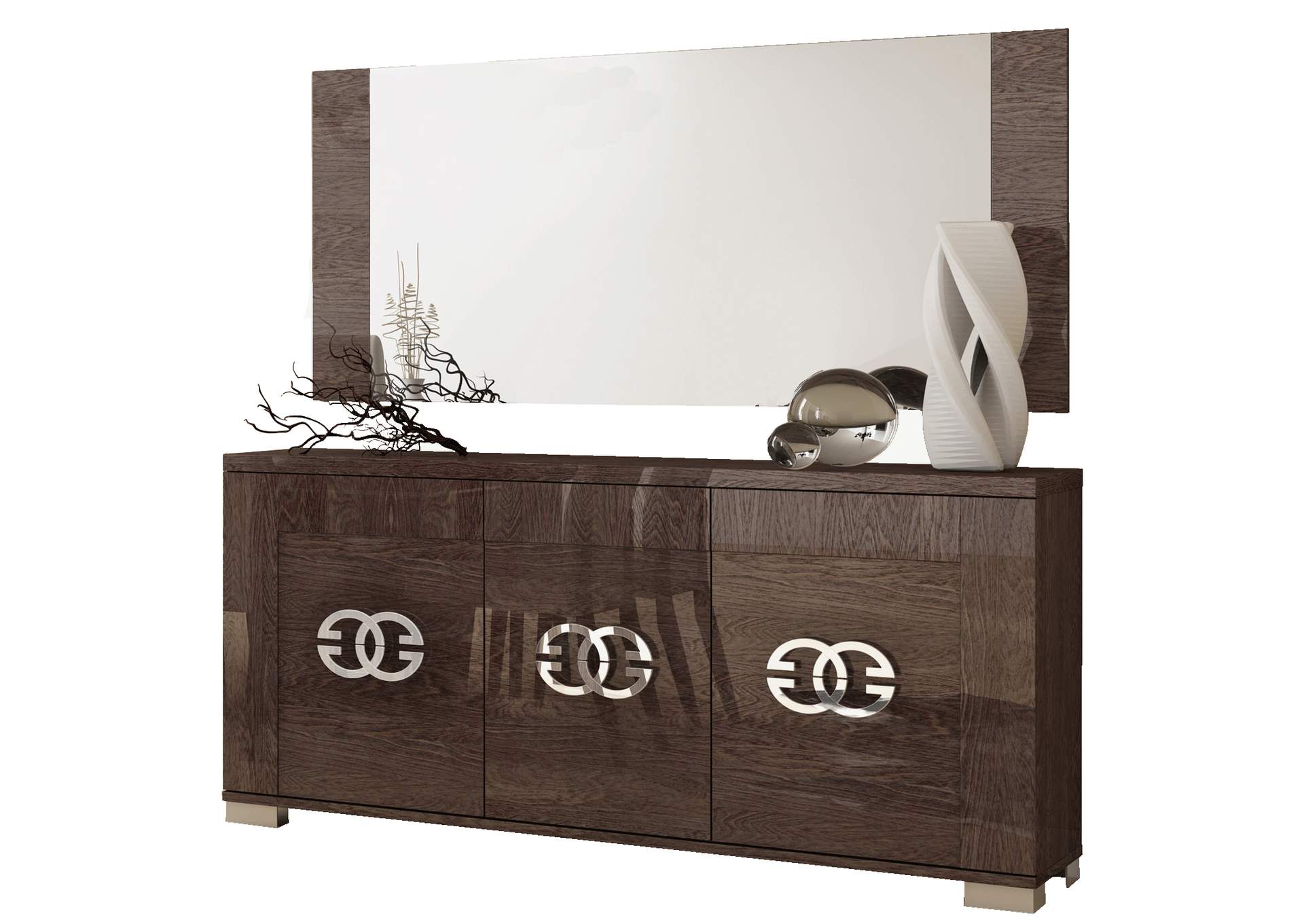 Prestige 3 Door Buffet with Mirror SET image 1
