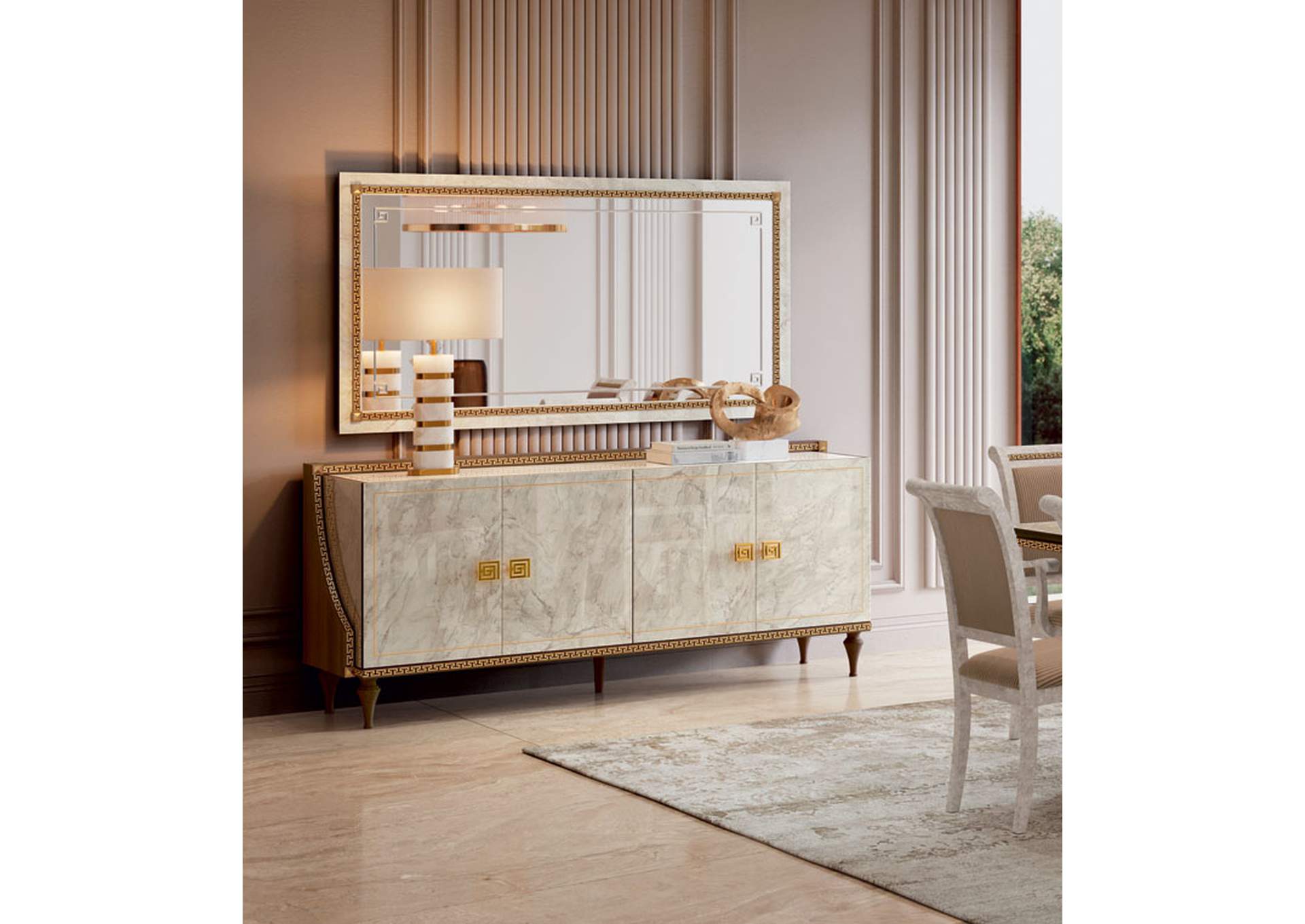 Romantica 4 Door Buffet / Mirror SET image 1