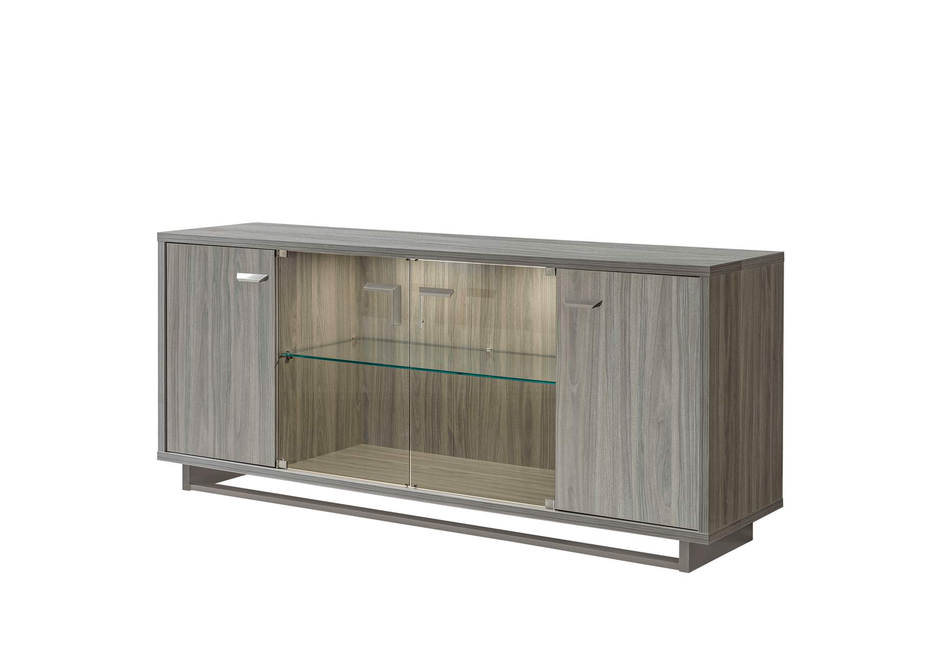 Volare 4 Door Buffet with Mirror Grey SET image 1