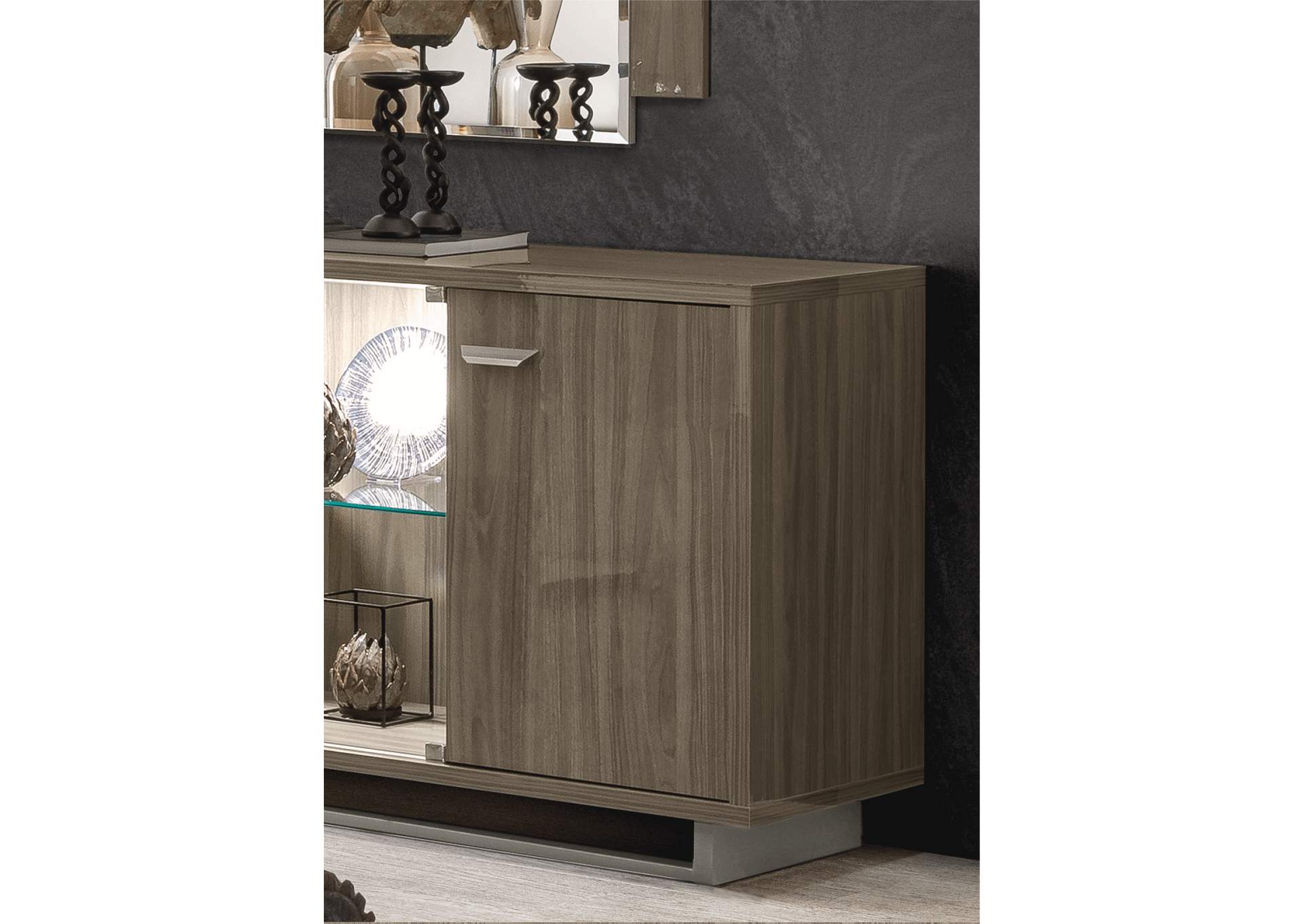 Volare 4 Door Buffet with Mirror Grey SET image 3