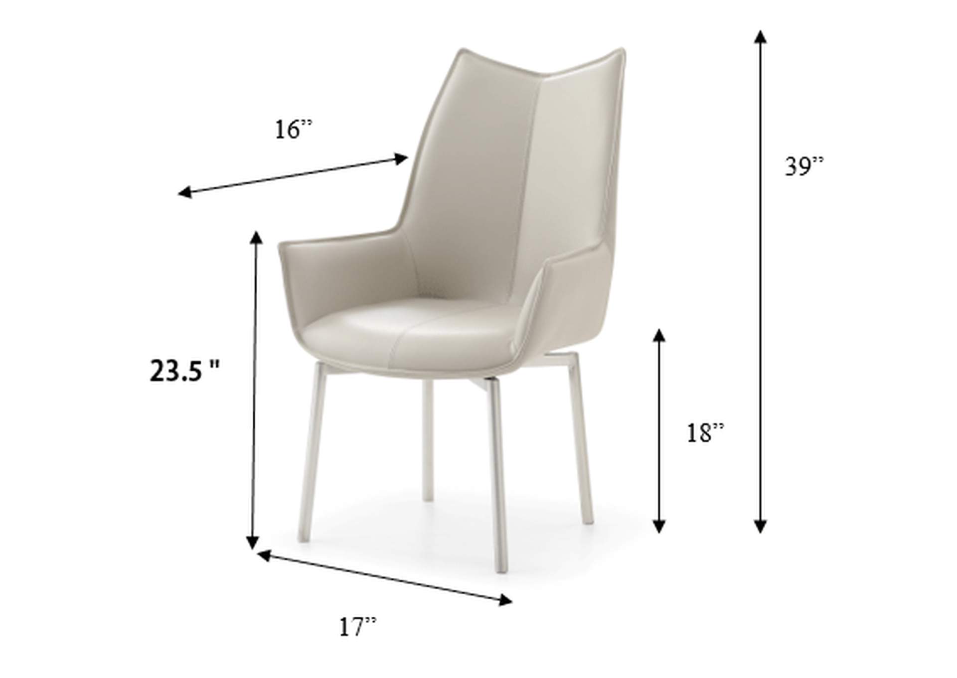 9113 Dining Table with 1218 Swivel Grey Taupe Chairs SET image 4