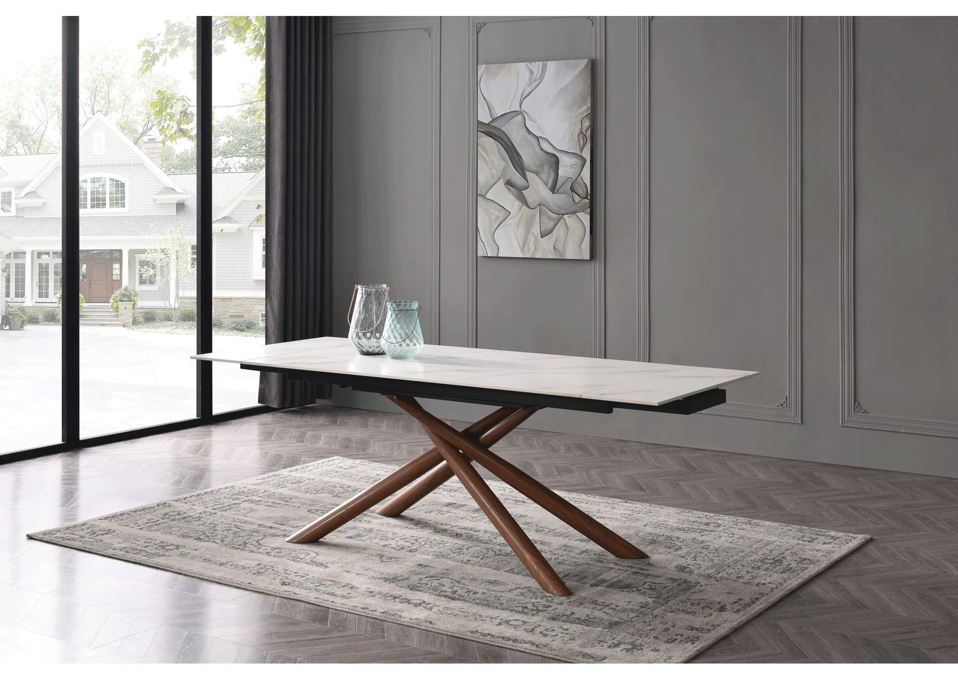 9063 Dining Marble Table SET image 9