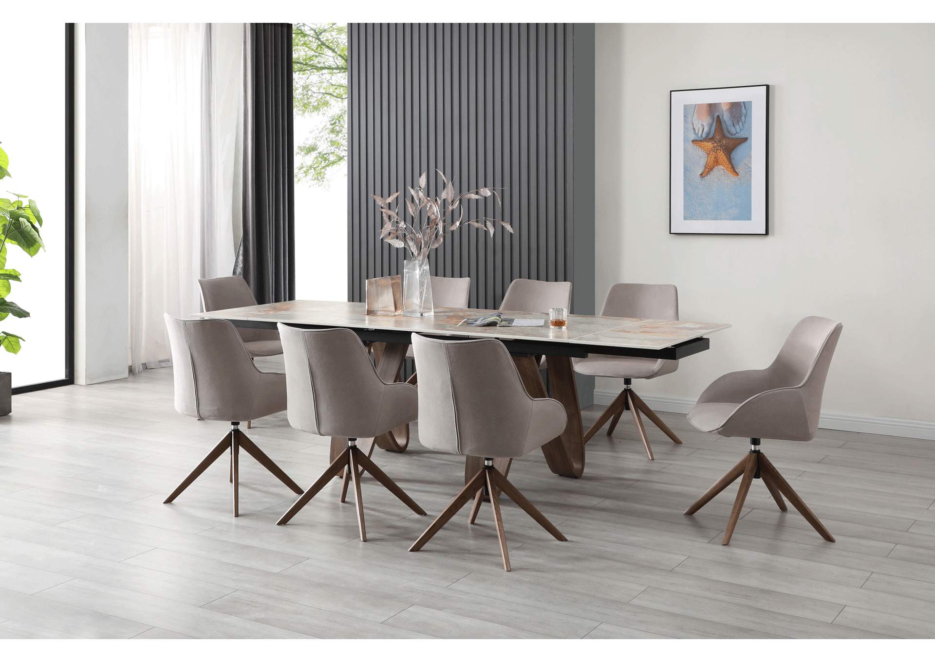 9086 Table with 1327 Swivel Chairs SET image 4