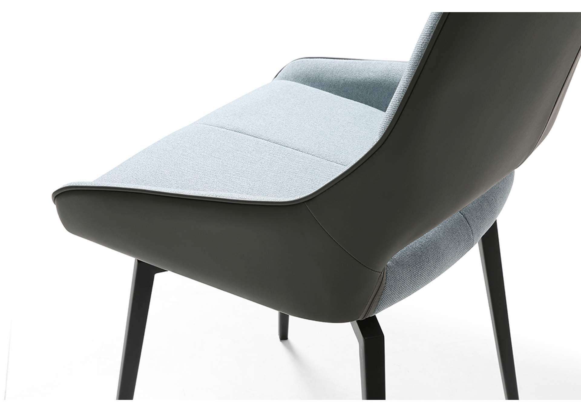 9087 Table Dark Grey with 1239 Swivel Blue Chairs SET image 3