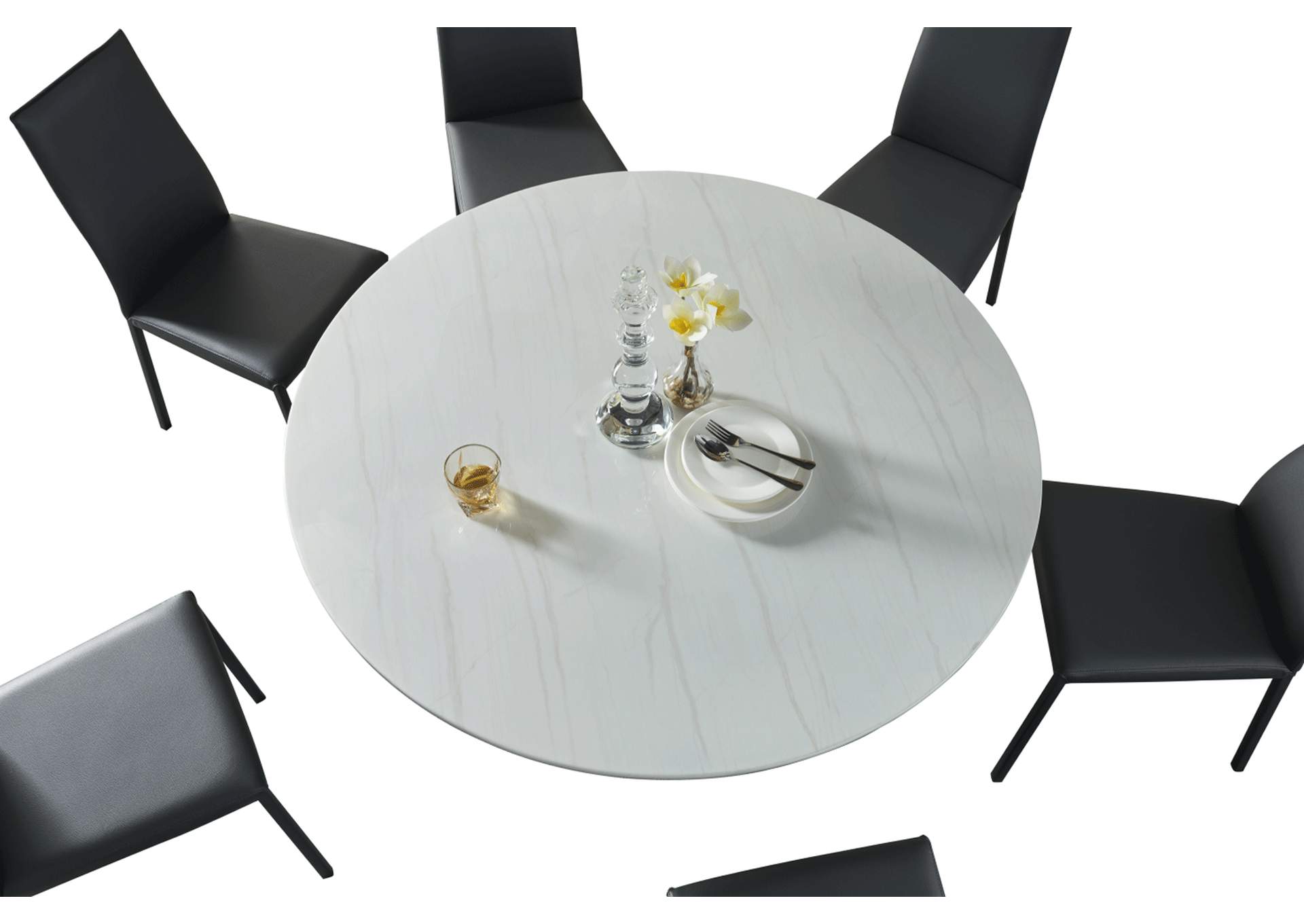 102 Marble Dining Table with 196 Chair SET image 3