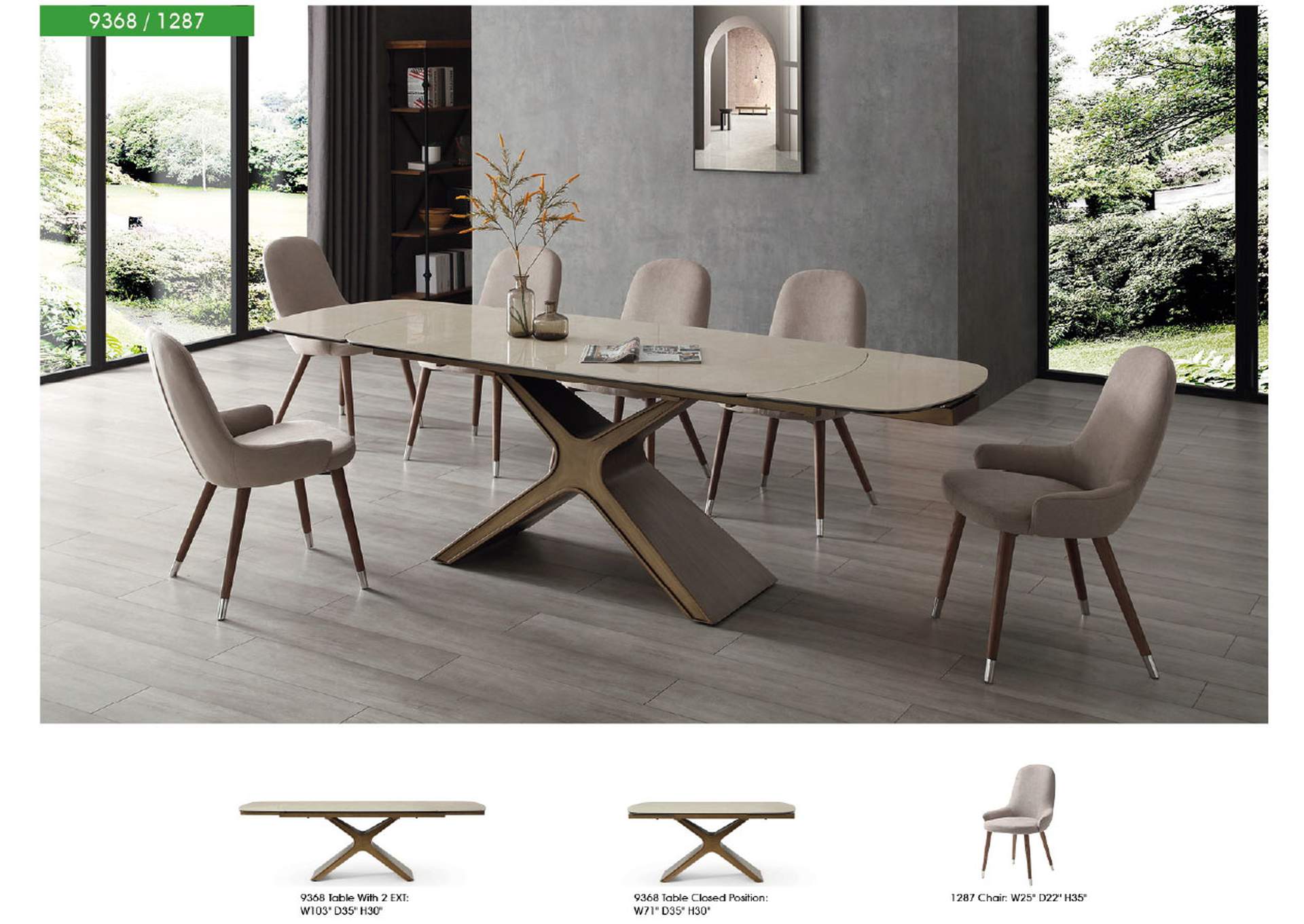 9368 Table Taupe SET image 4