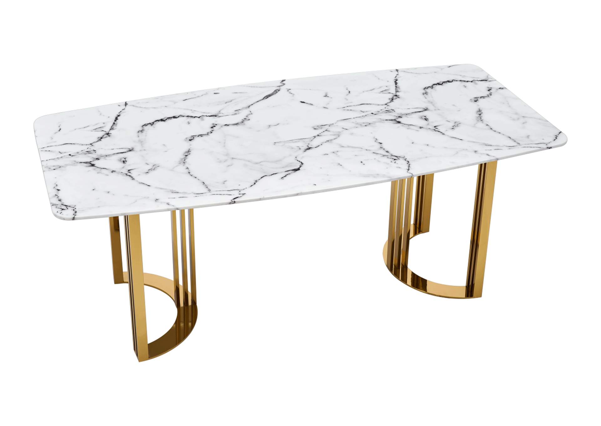 131 Gold Marble Dining Table SET image 6