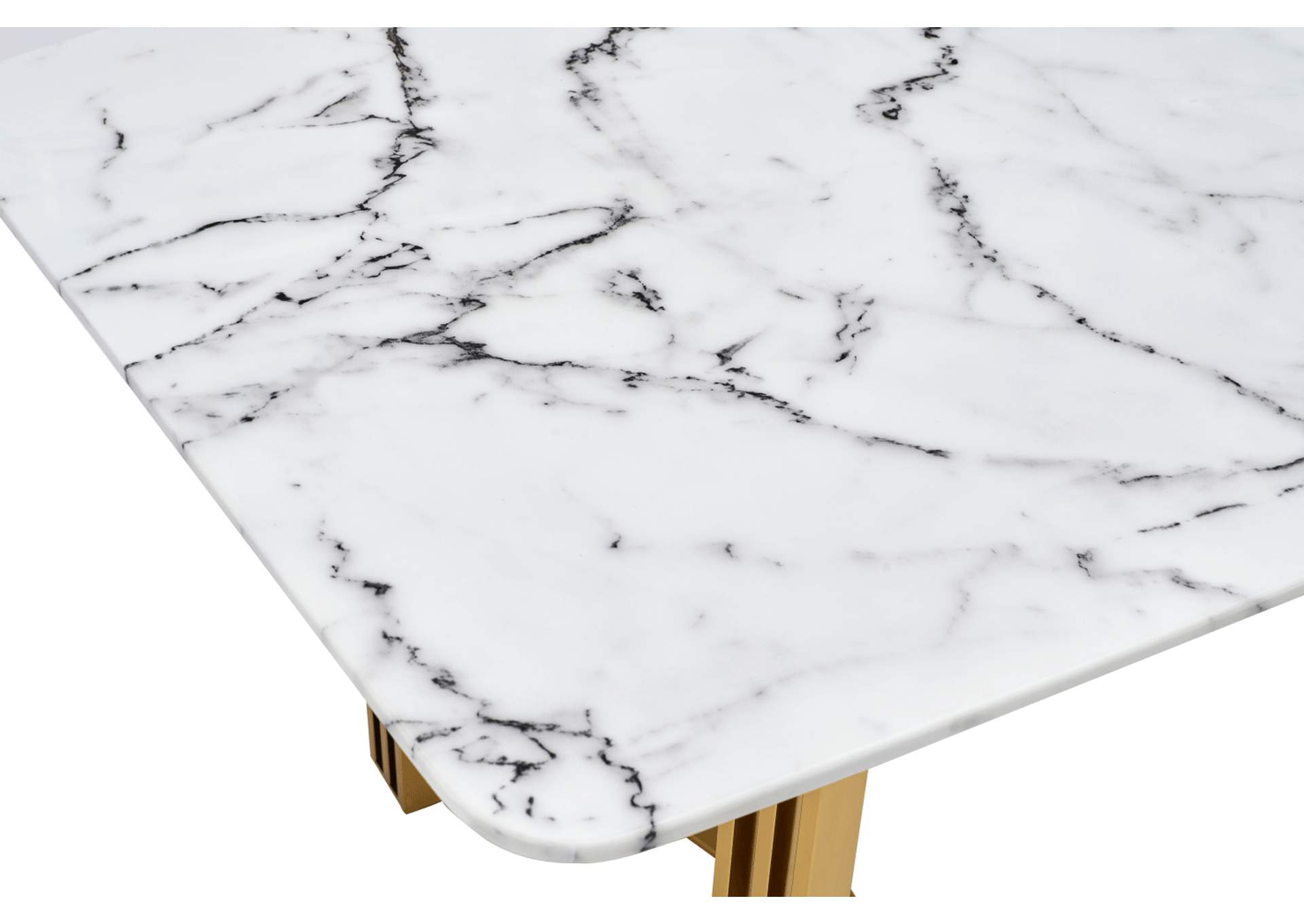 131 Gold Marble Dining Table SET image 3