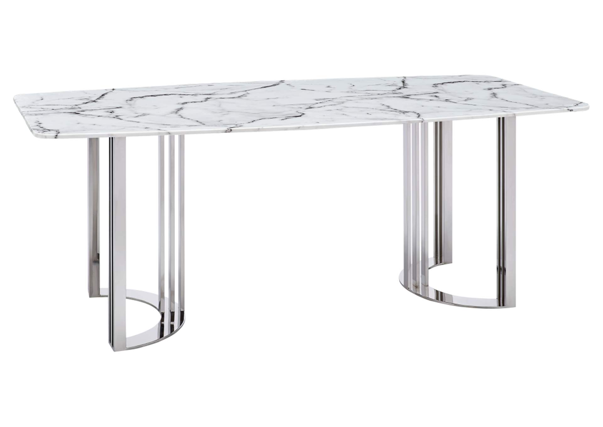 131 Silver Marble Dining SET image 11