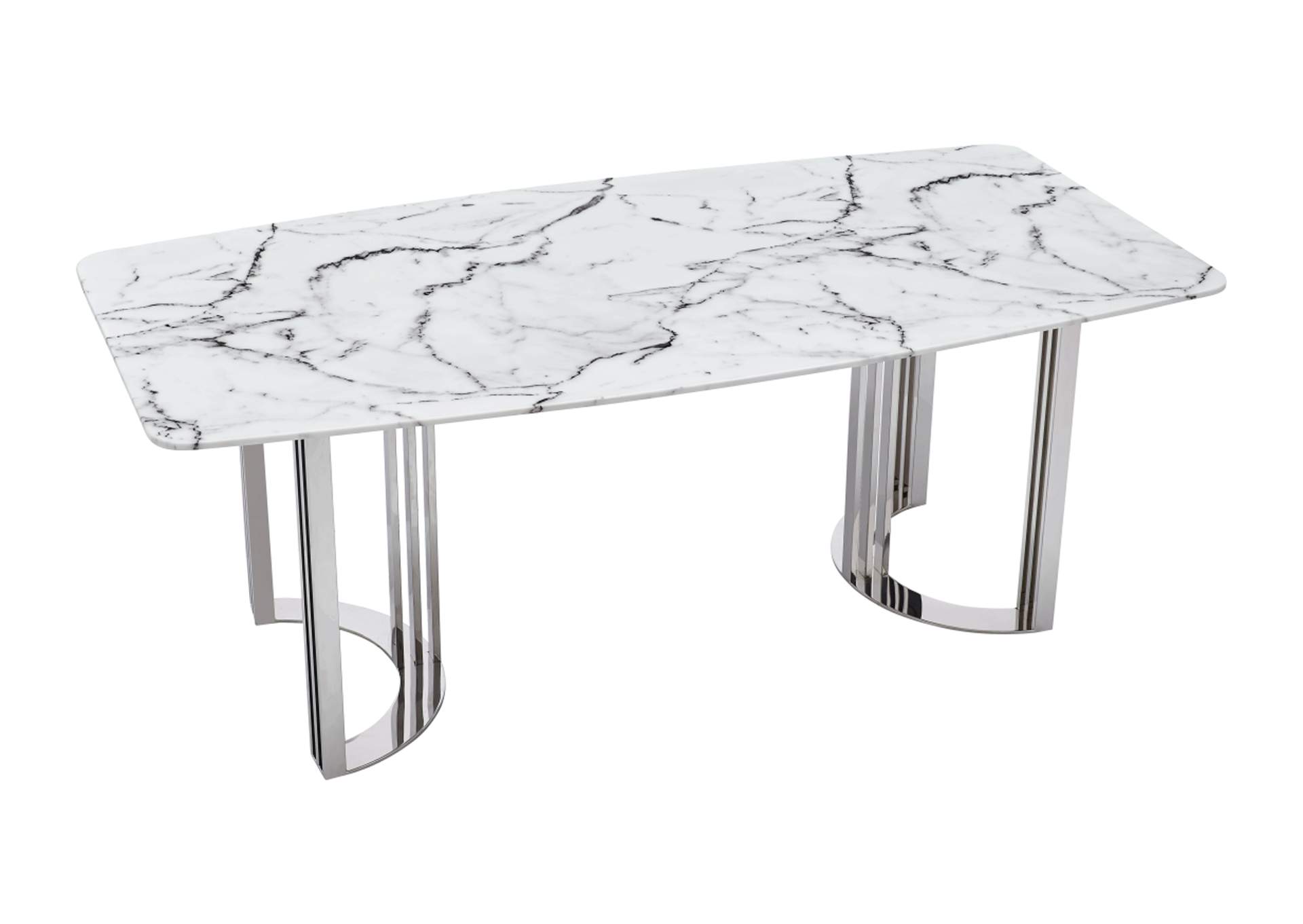 131 Silver Marble Dining SET image 13