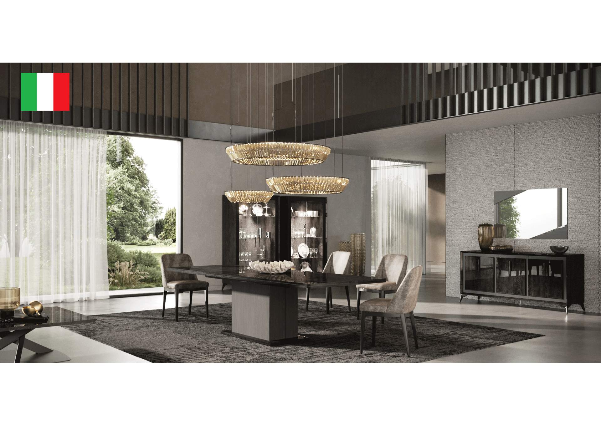 Krystal Dining Room - Aris Table SET image 1