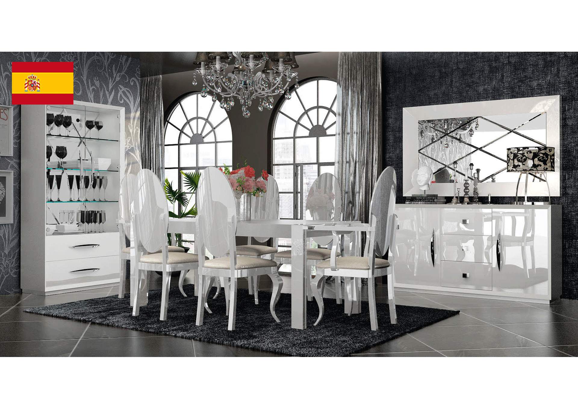 Carmen White Dining Room SET image 1