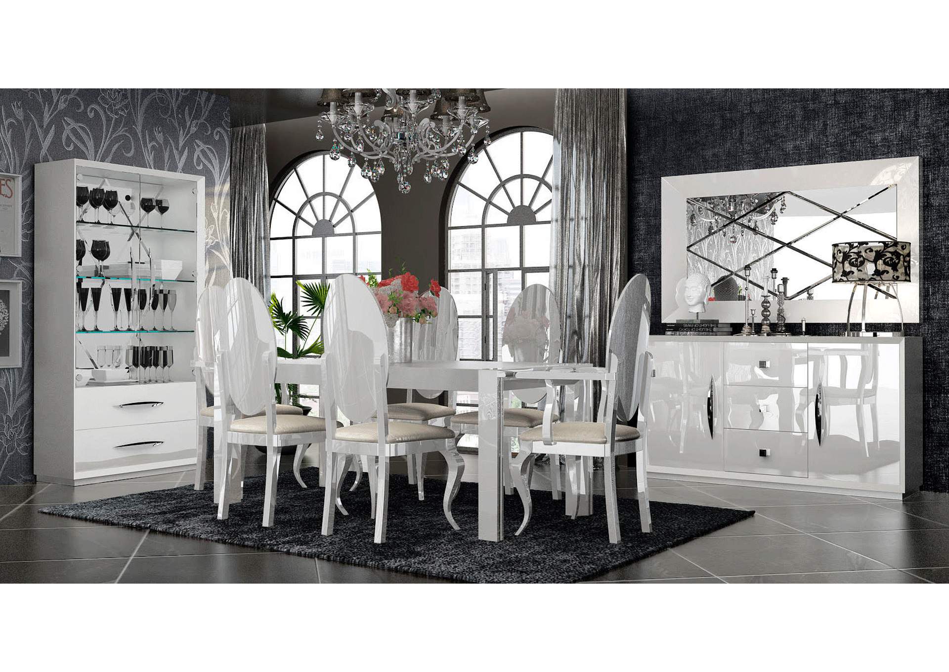 Carmen White Dining Room SET image 9