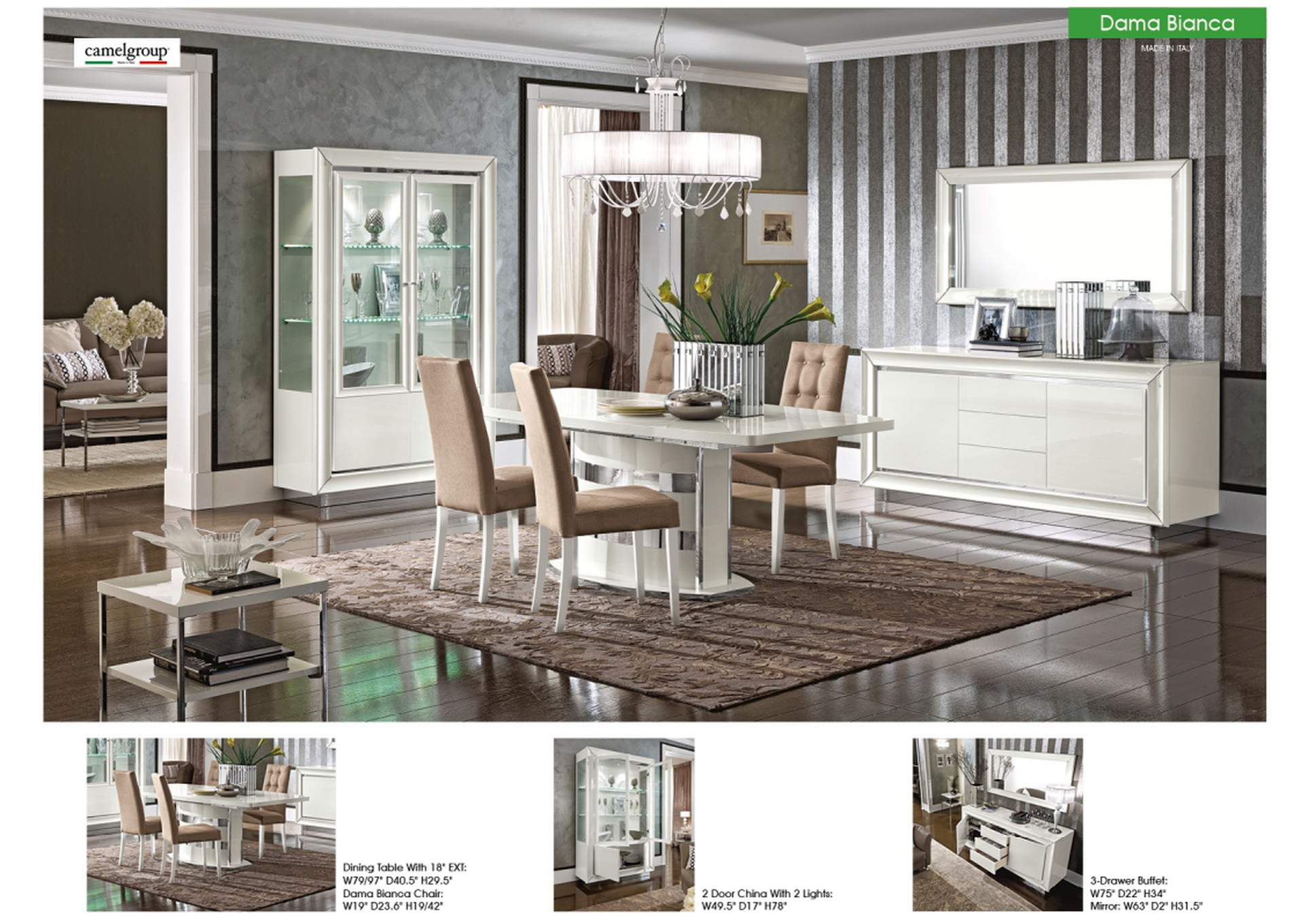 Dama Bianca Dining Table SET image 7