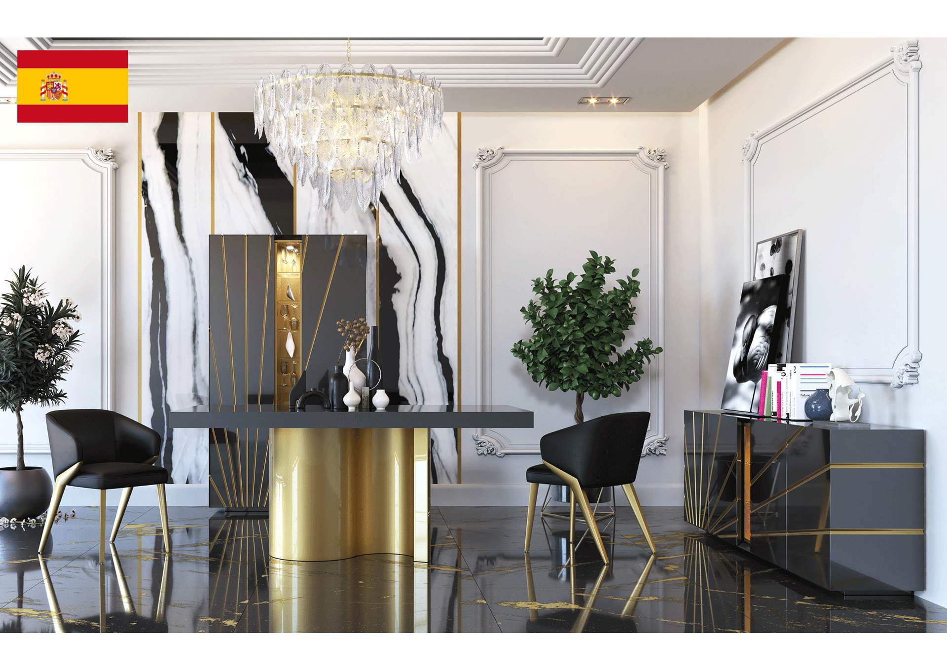 Oro Black Dining Room SET image 1