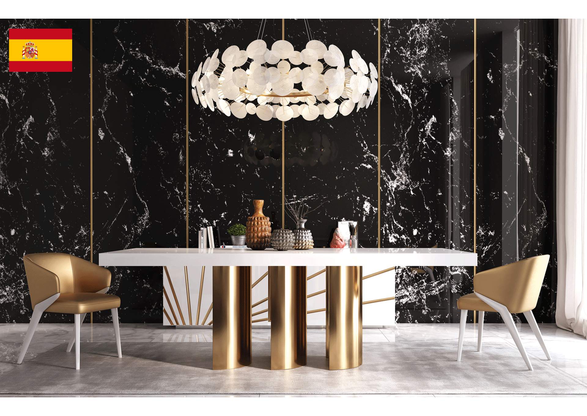 Oro White Dining Room SET image 1